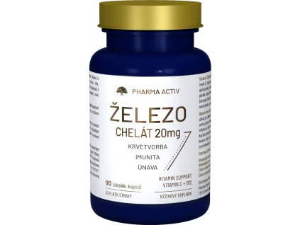zelezo chelat 20mg 90tob modra zlate vicko
