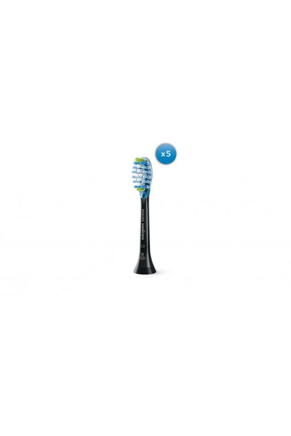 Стандартни глави за звукова четка за зъби 5 броя Philips Sonicare C3 Premium Plaque Defence HX9045/33 черно