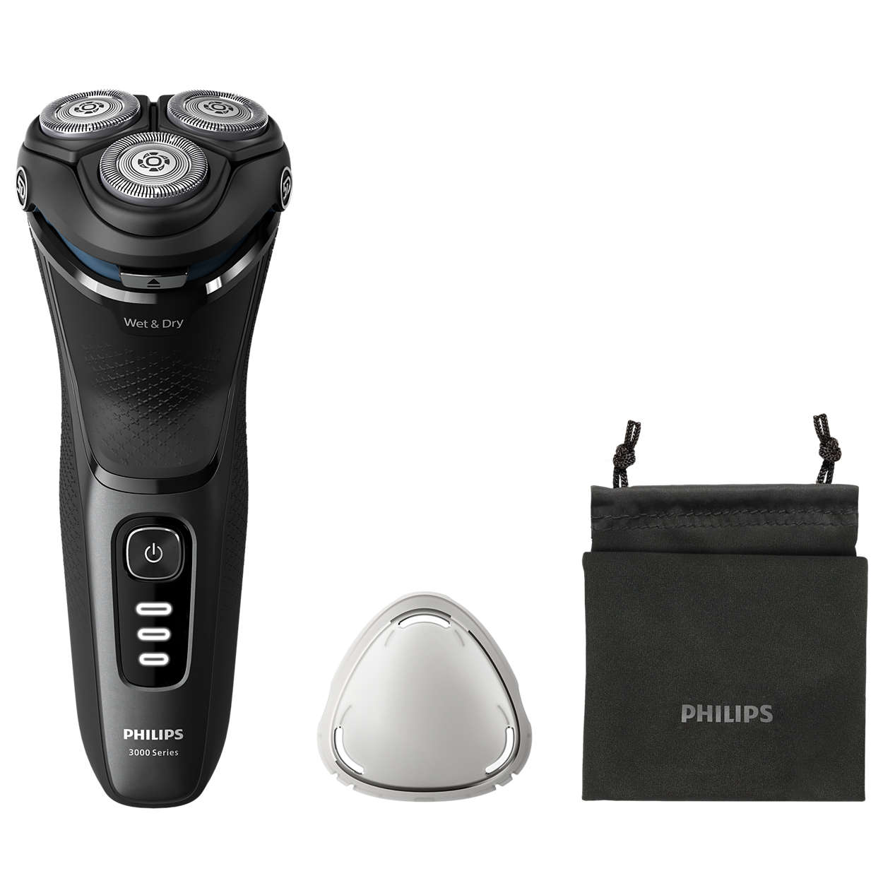 Електрическа самобръсначка за мокро и сухо бръснене Philips Series 3000 S3244/12 черно
