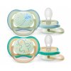 Залъгалка Philips Avent ultra air Night 0-6 м. 2 бр. SCF376/18, светеща в тъмното