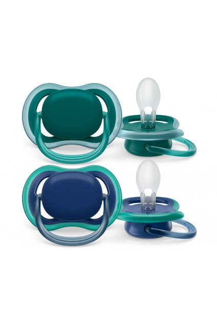 Cumlík Philips Avent Ultra air 6-18m, tmavo modrá/zelená, 2ks SCF085/31