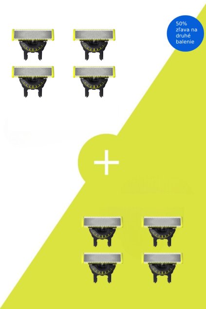 Philips OneBlade 4 ks + druhé balenie s 50% zľavou  Výmenné čepele