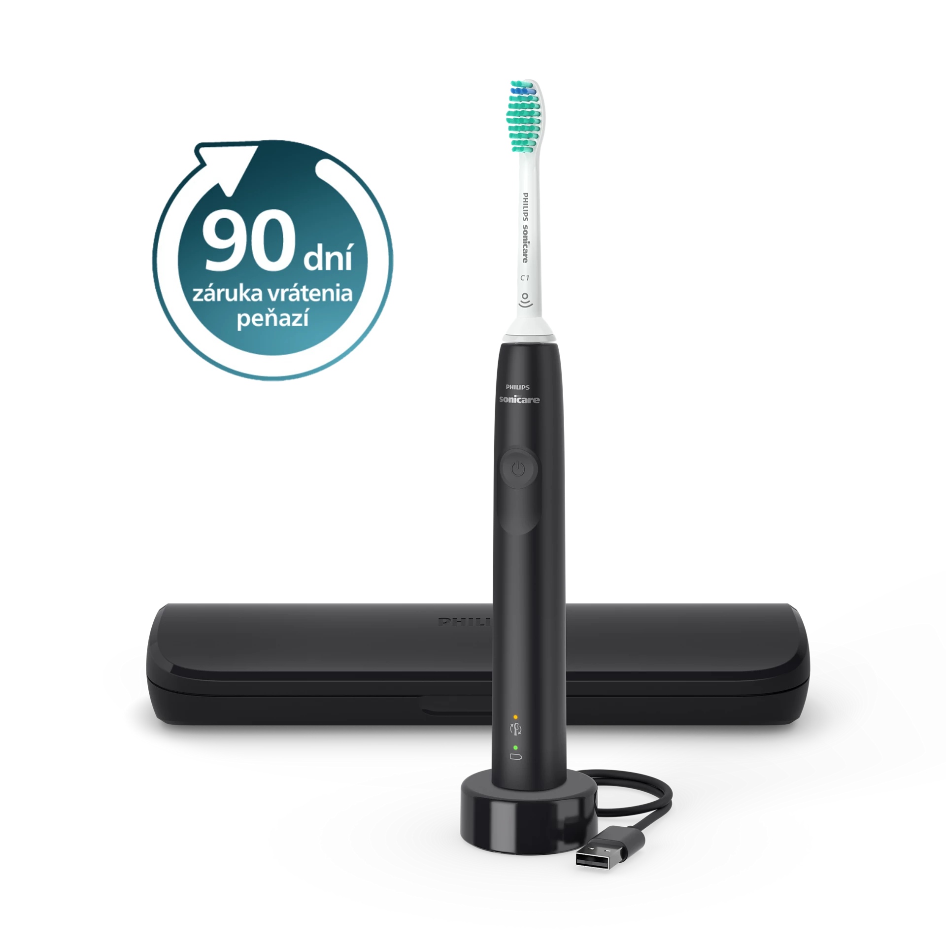 E-shop Sonická zubná kefka Philips Sonicare 3100 Black HX3673/14