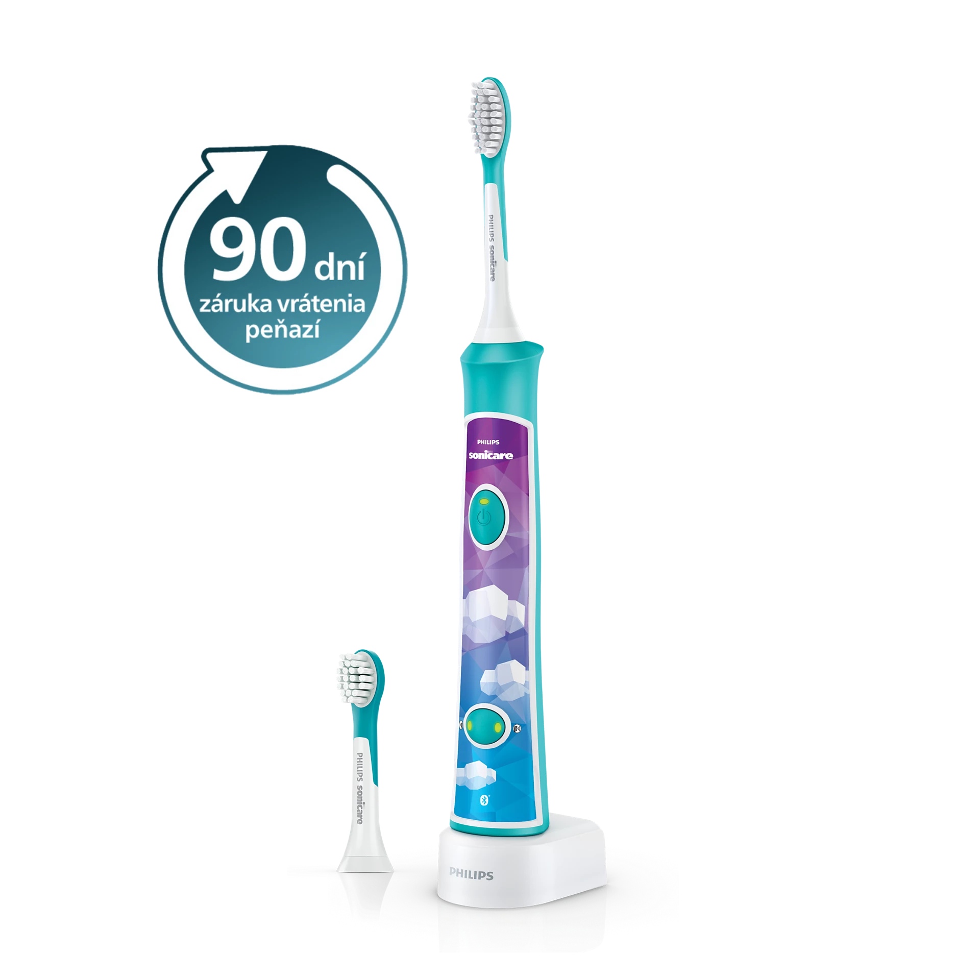 E-shop Sonická zubná kefka pre deti Philips Sonicare for Kids Blue s aplikáciou HX6322/04