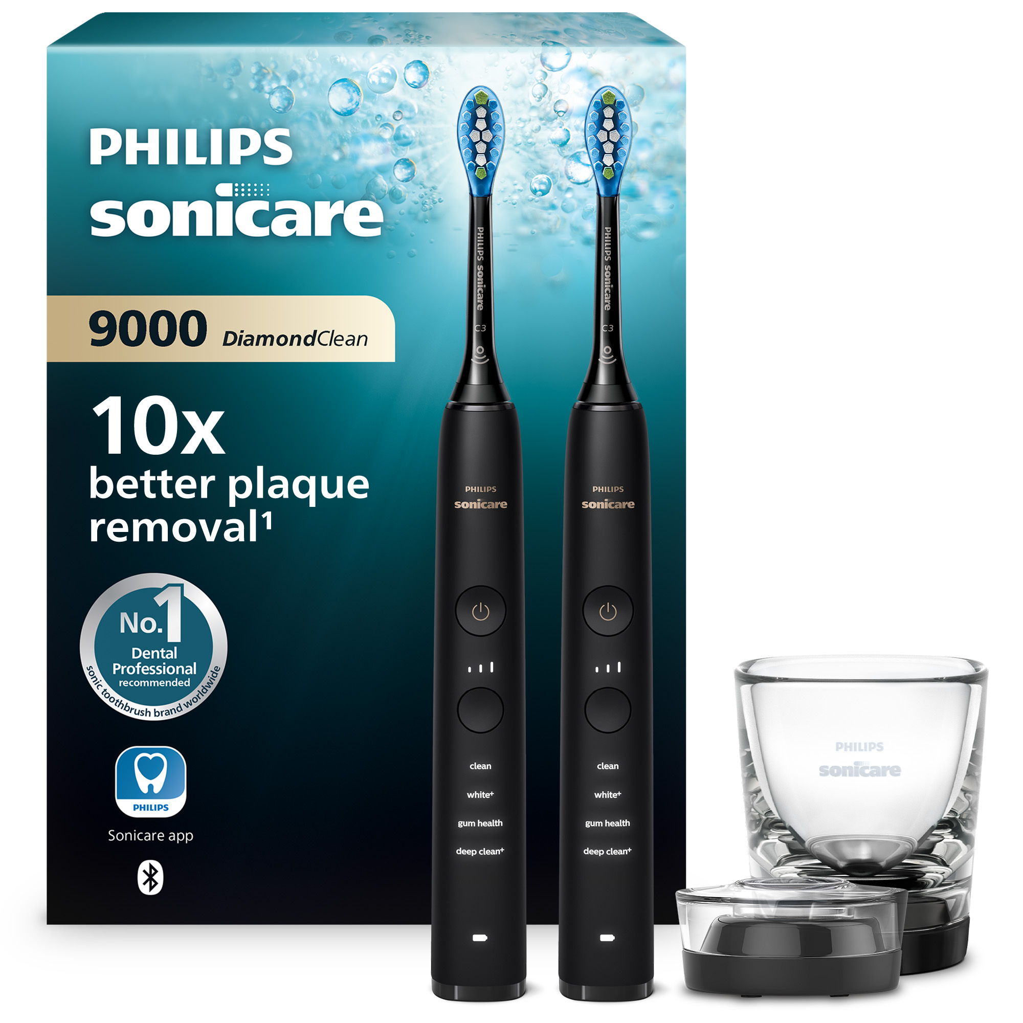 Sonická zubná kefka Philips Sonicare DiamondClean 9000 1+1 Black HX9914/54