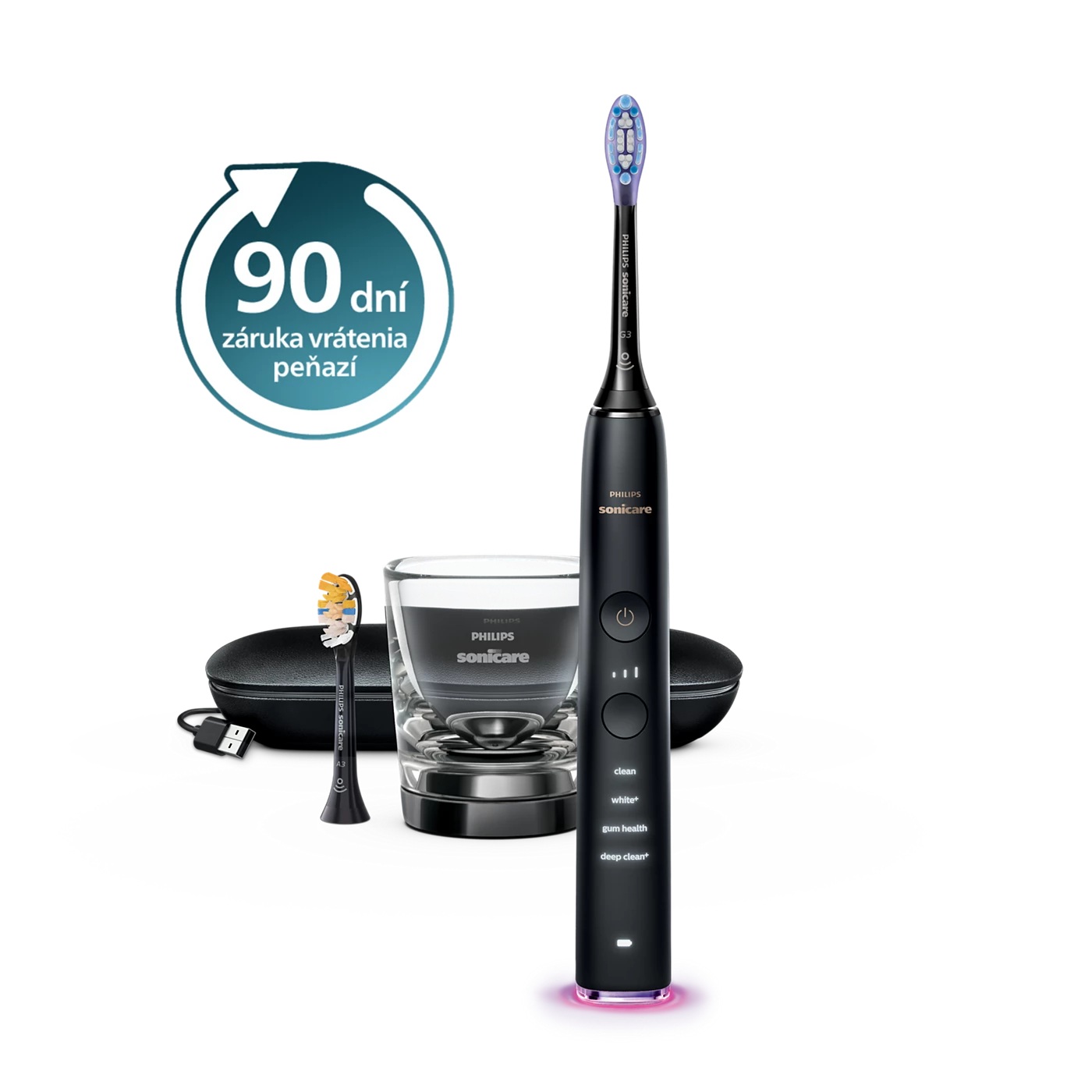 E-shop Sonická zubná kefka Philips Sonicare DiamondClean Smart aplikáciou Black HX9917/89