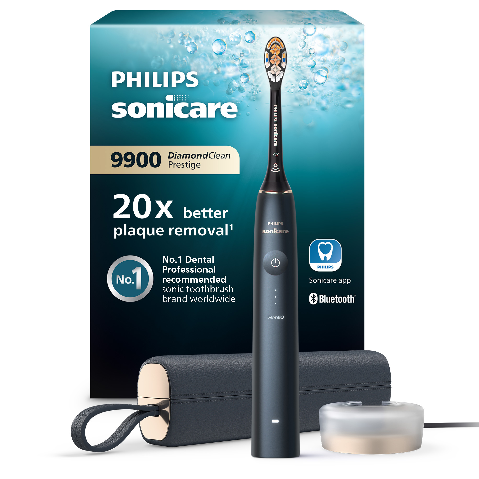 Sonická zubná kefka Philips Sonicare Prestige s aplikáciou Midnight Blue HX9992/12