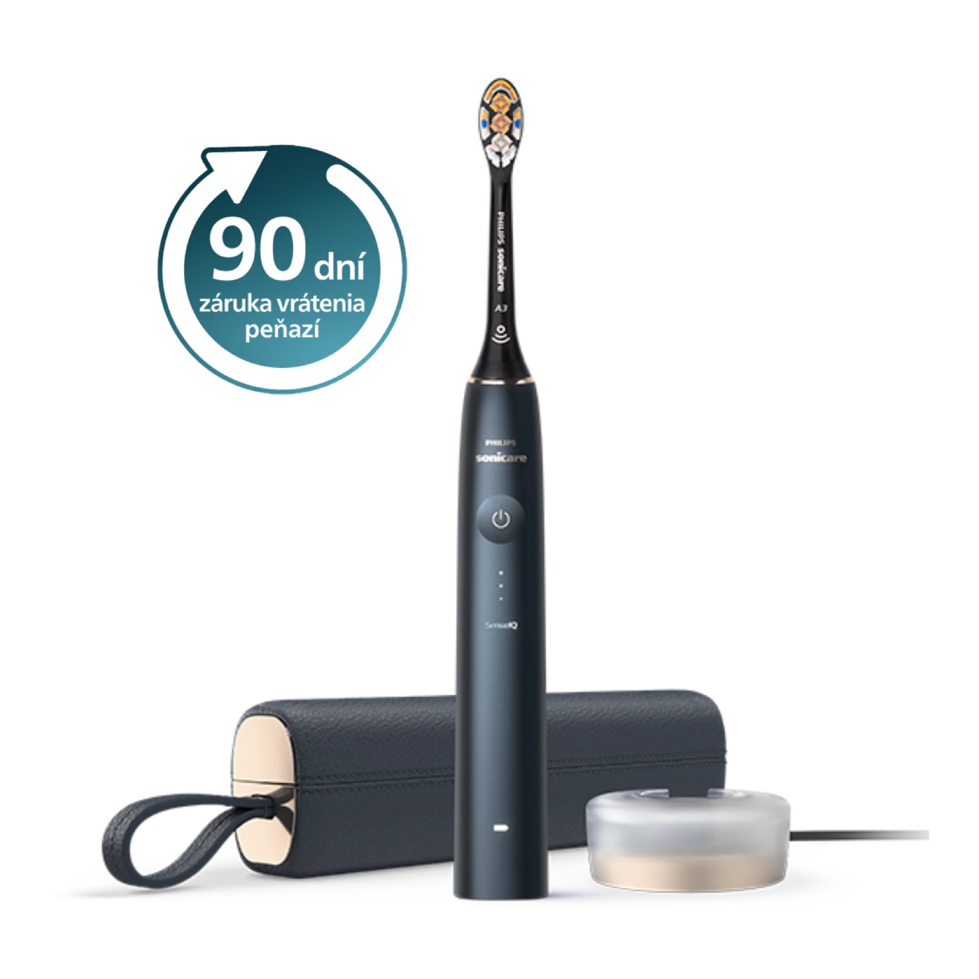E-shop Sonická zubná kefka Philips Sonicare Prestige s aplikáciou Midnight Blue HX9992/12
