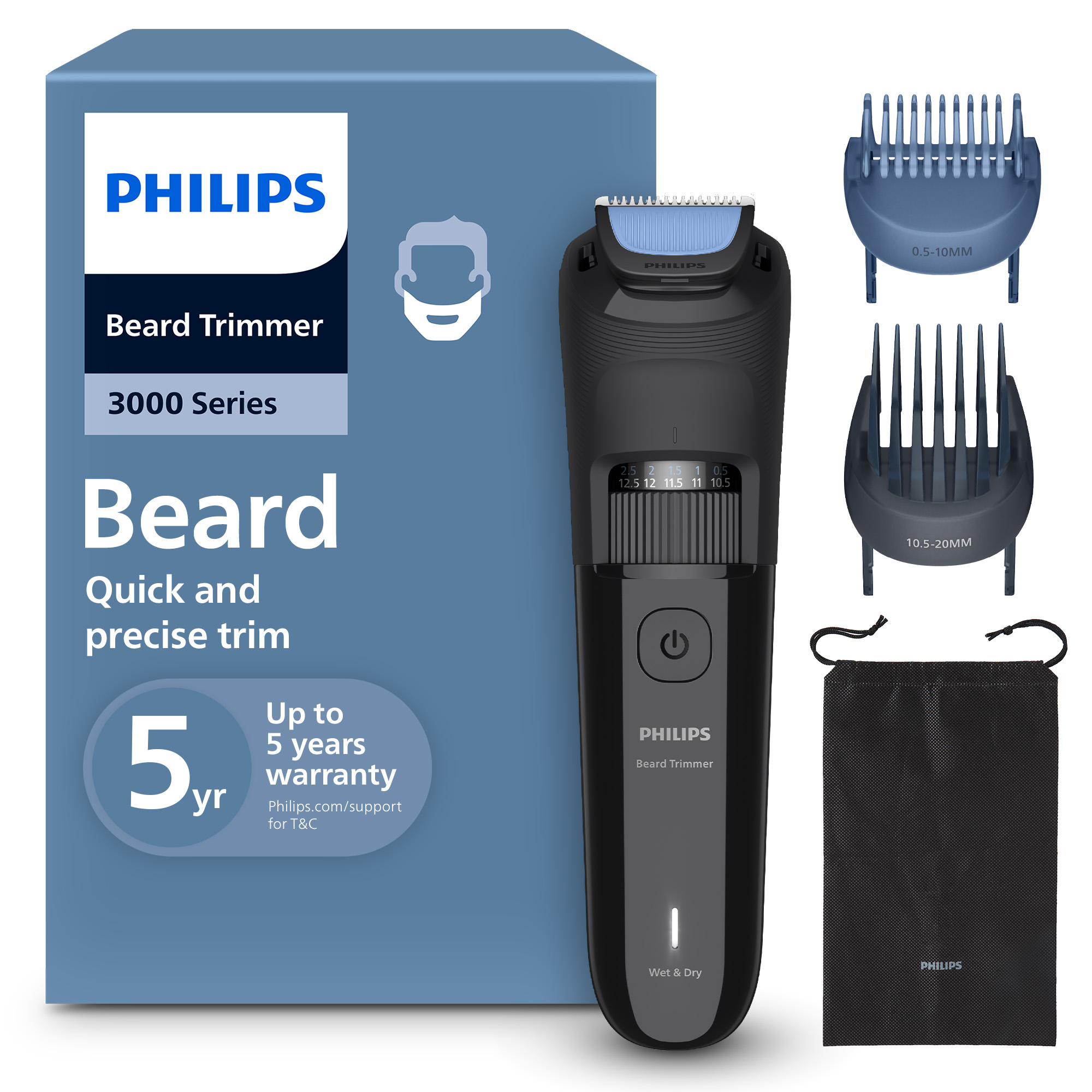 Zastrihávač fúzov Philips Series 3000 BT3620/15