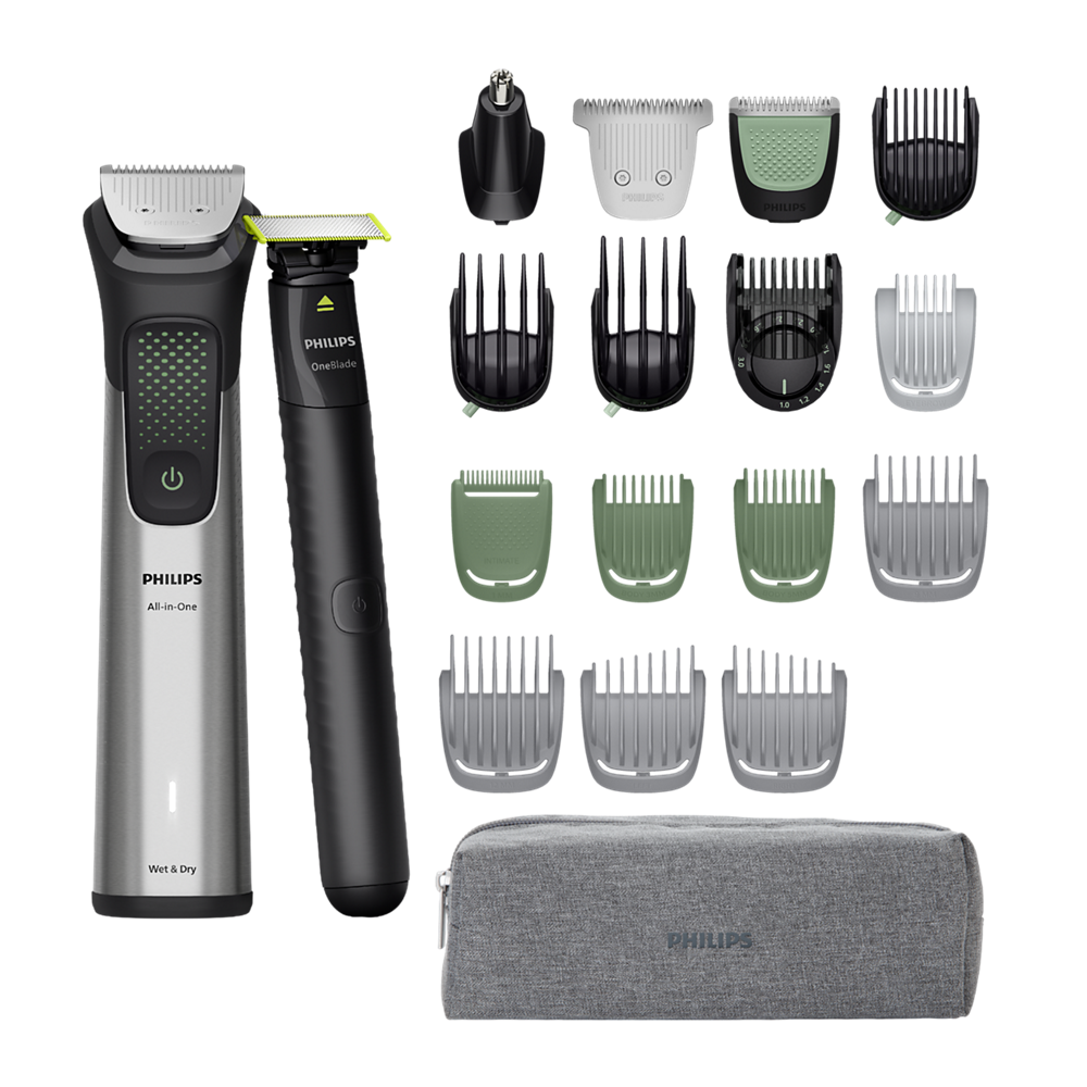 E-shop Multifunkčný zastrihávač Philips Series 9000 MG9558/15 + Philips OneBlade na tvár