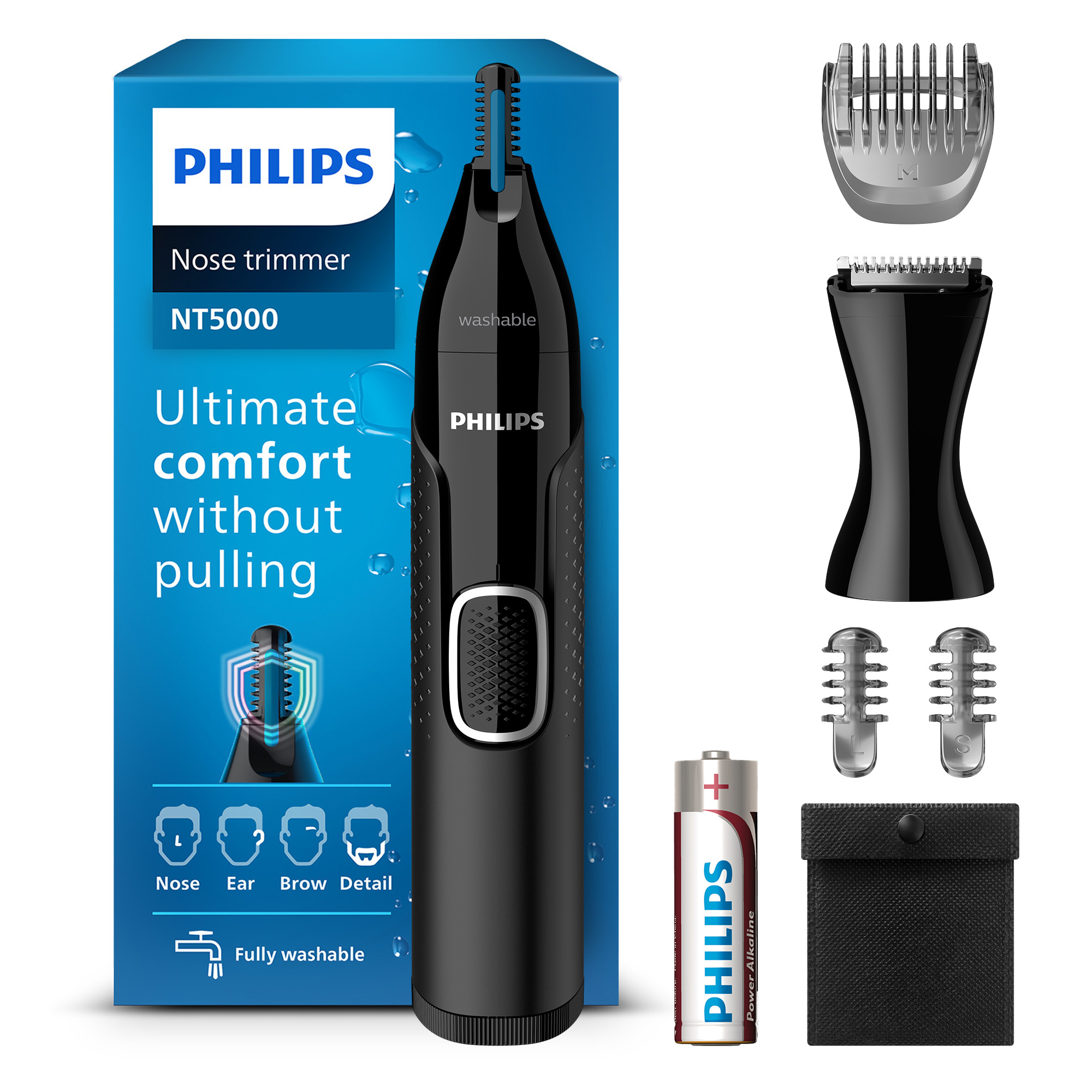 Viacúčelový zastrihávač chĺpkov v nose. ušiach a obočí  Philips Series 3000 NT5650/16