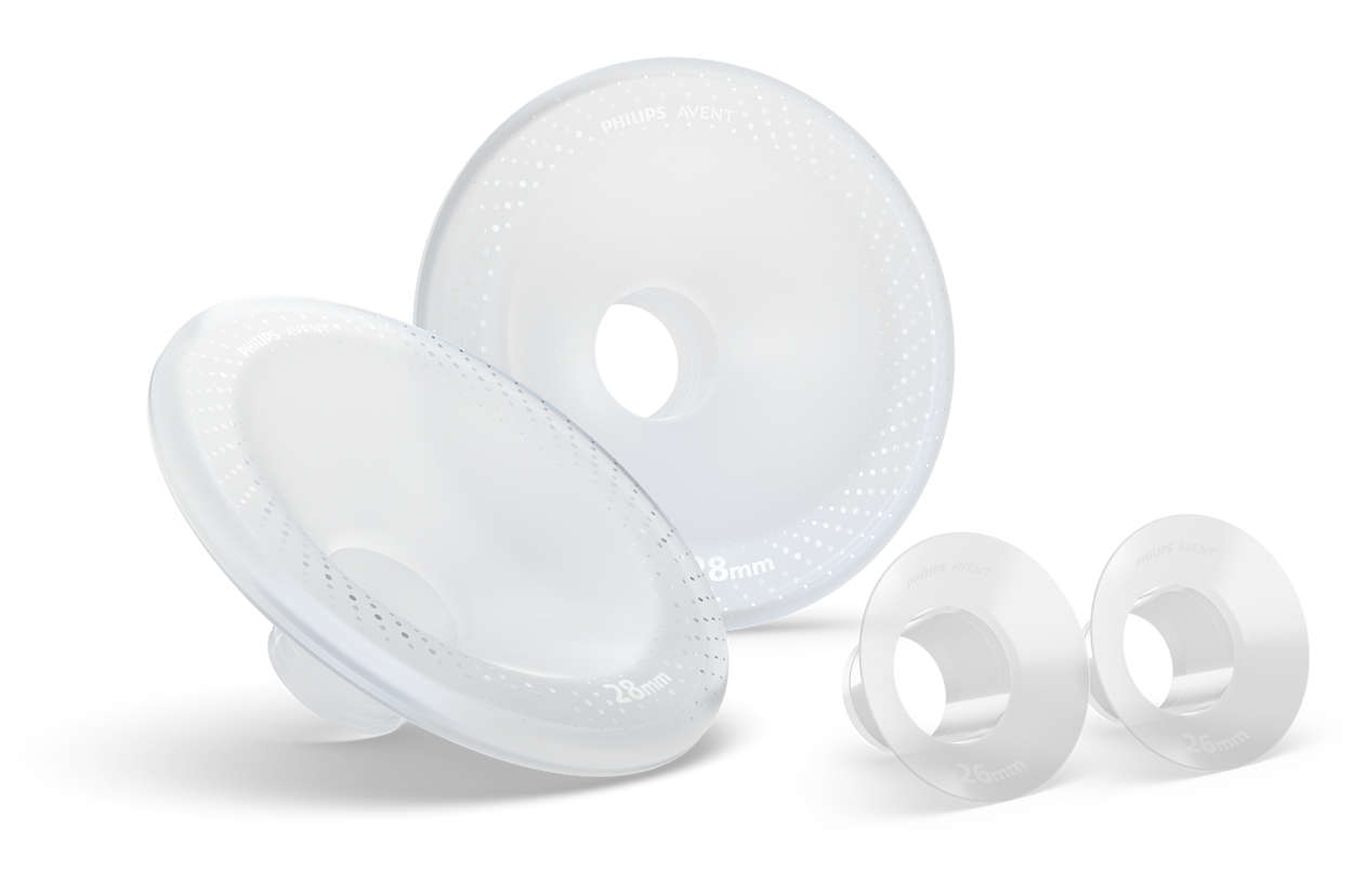 E-shop Silikónové vložky a nástavce na bradavku Philips Avent Silikónové vložky a nástavce na bradavku pre Hands-Free elektrickú odsávačku SCF552/11