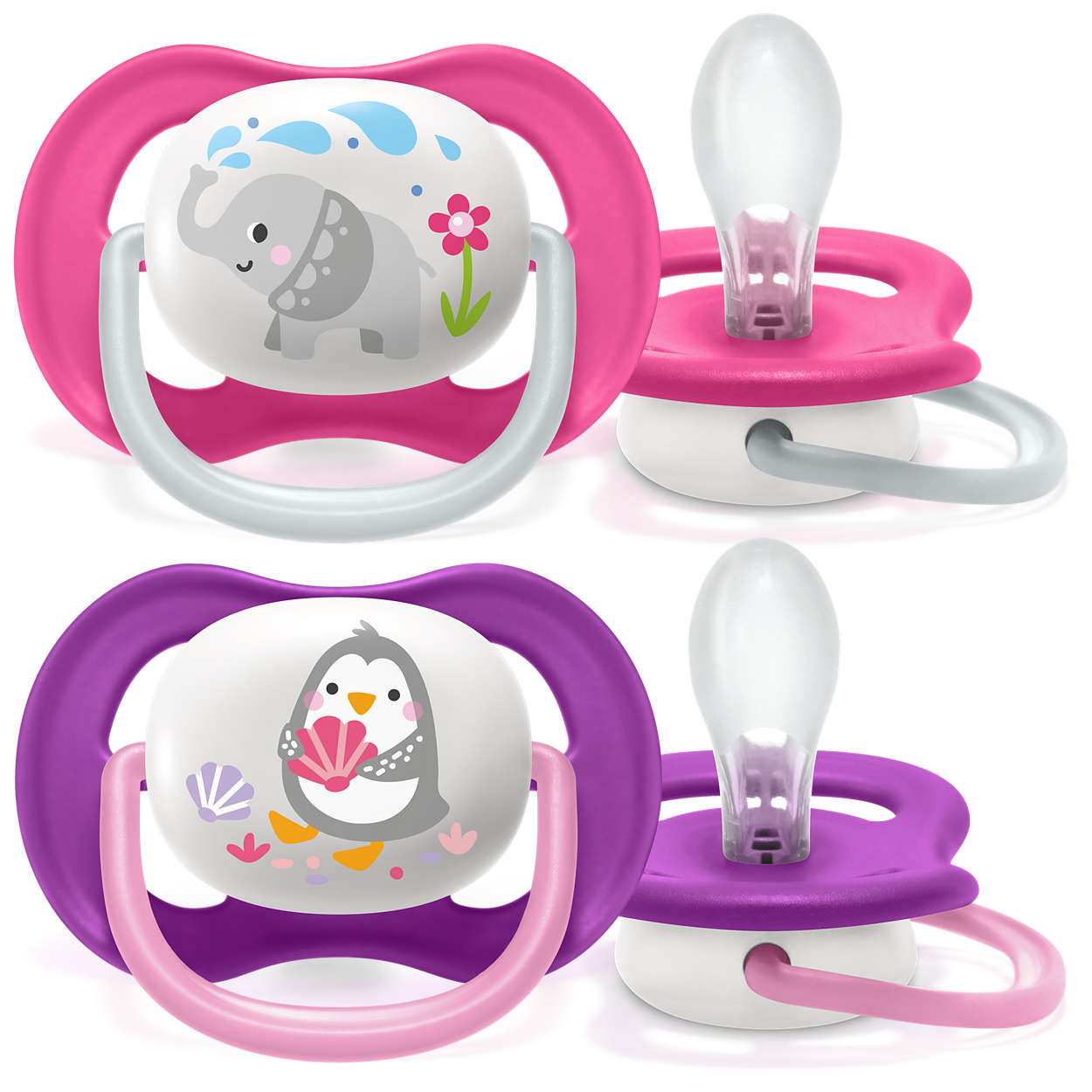 E-shop Cumlík Philips Avent ultra air 6-18m, dievča, zvieratko, 2ks SCF080/08