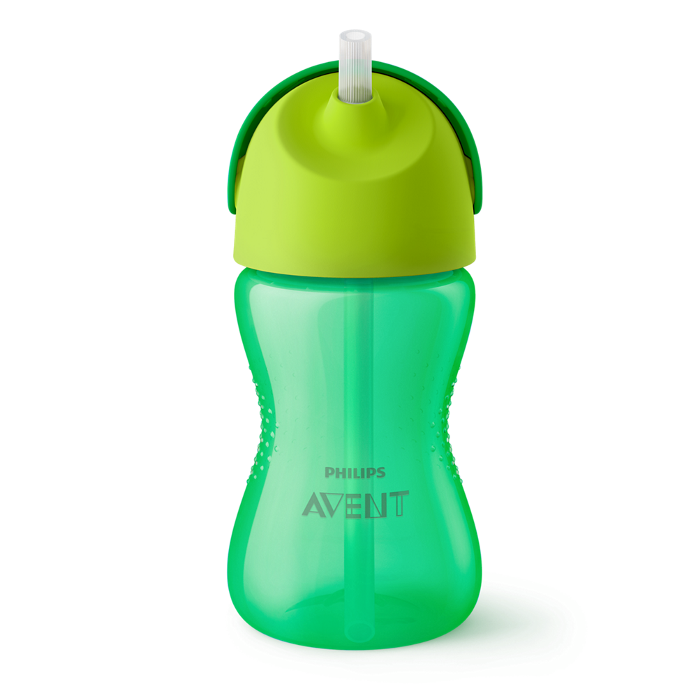 E-shop Hrnček s ohnutou slamkou Philips Avent. 300ml. zelený SCF798/01