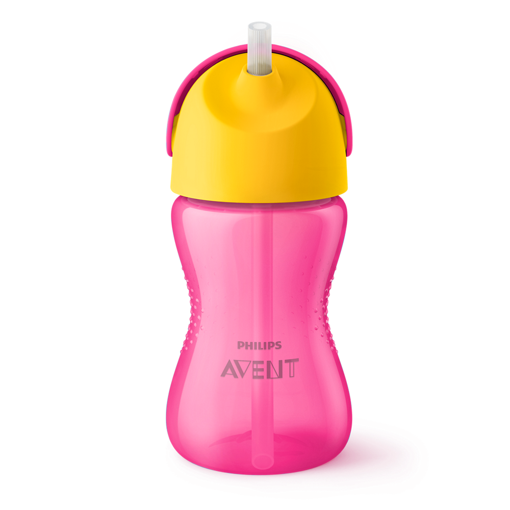 E-shop Hrnček s ohnutou slamkou Philips Avent. 300ml. ružový SCF798/02