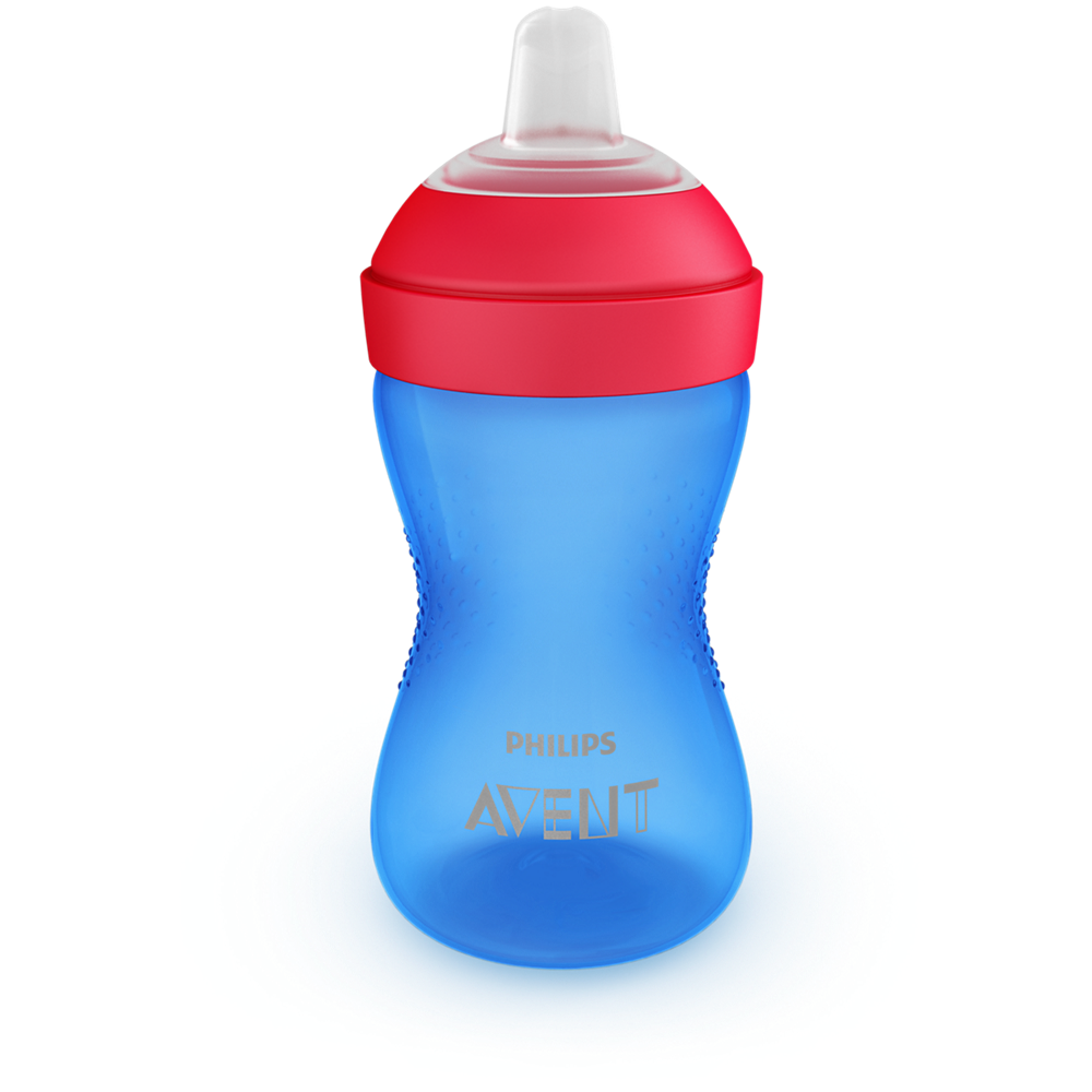E-shop Hrnček s mäkkým náustkom Philips Avent. 9m+. 300ml. modrý SCF802/01