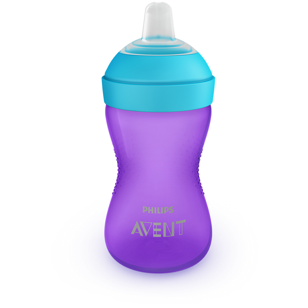 E-shop Hrnček s mäkkým náustkom Philips Avent. 9m+. 300ml. fialový SCF802/02
