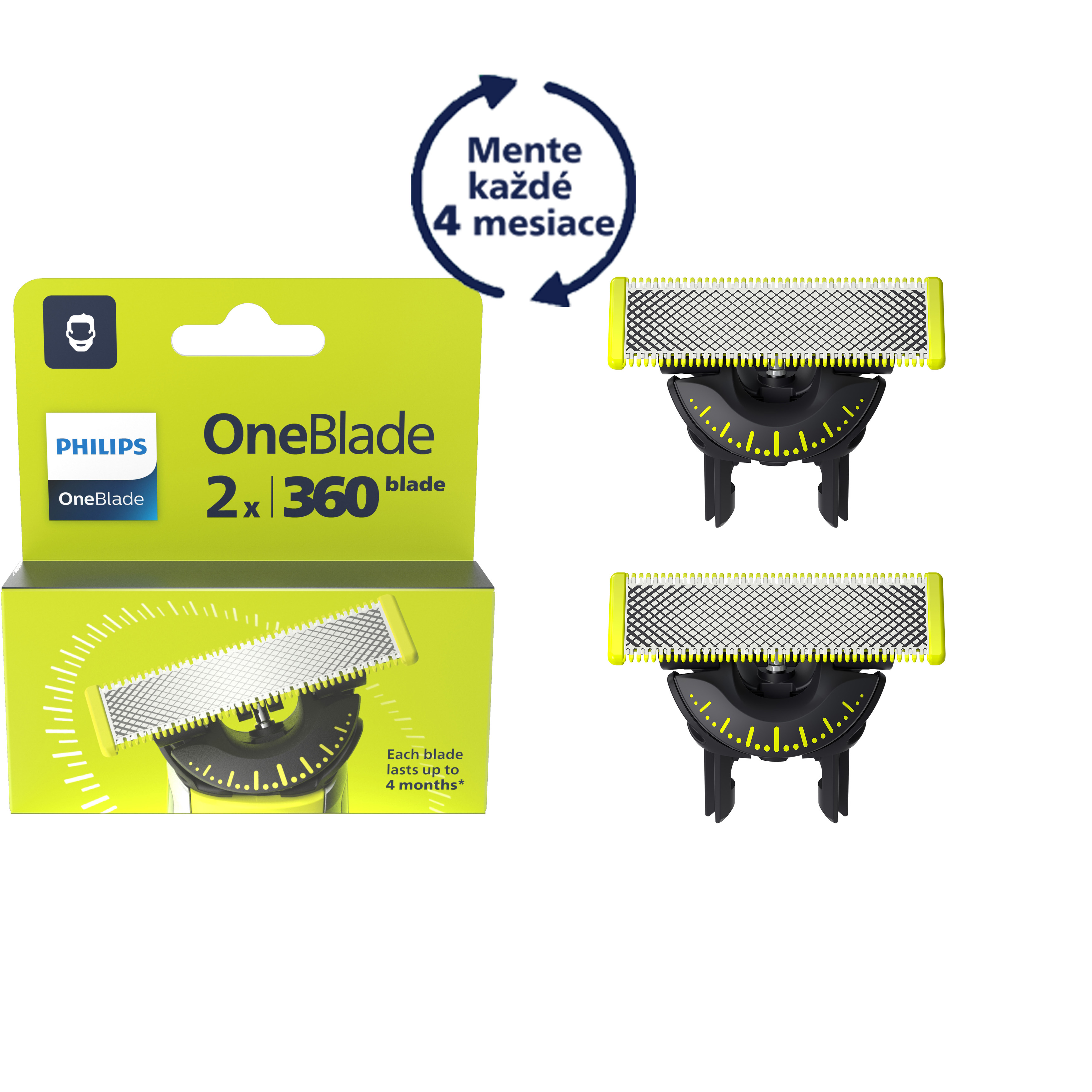 E-shop Výmenné čepele Philips OneBlade 360 2ks QP420/50