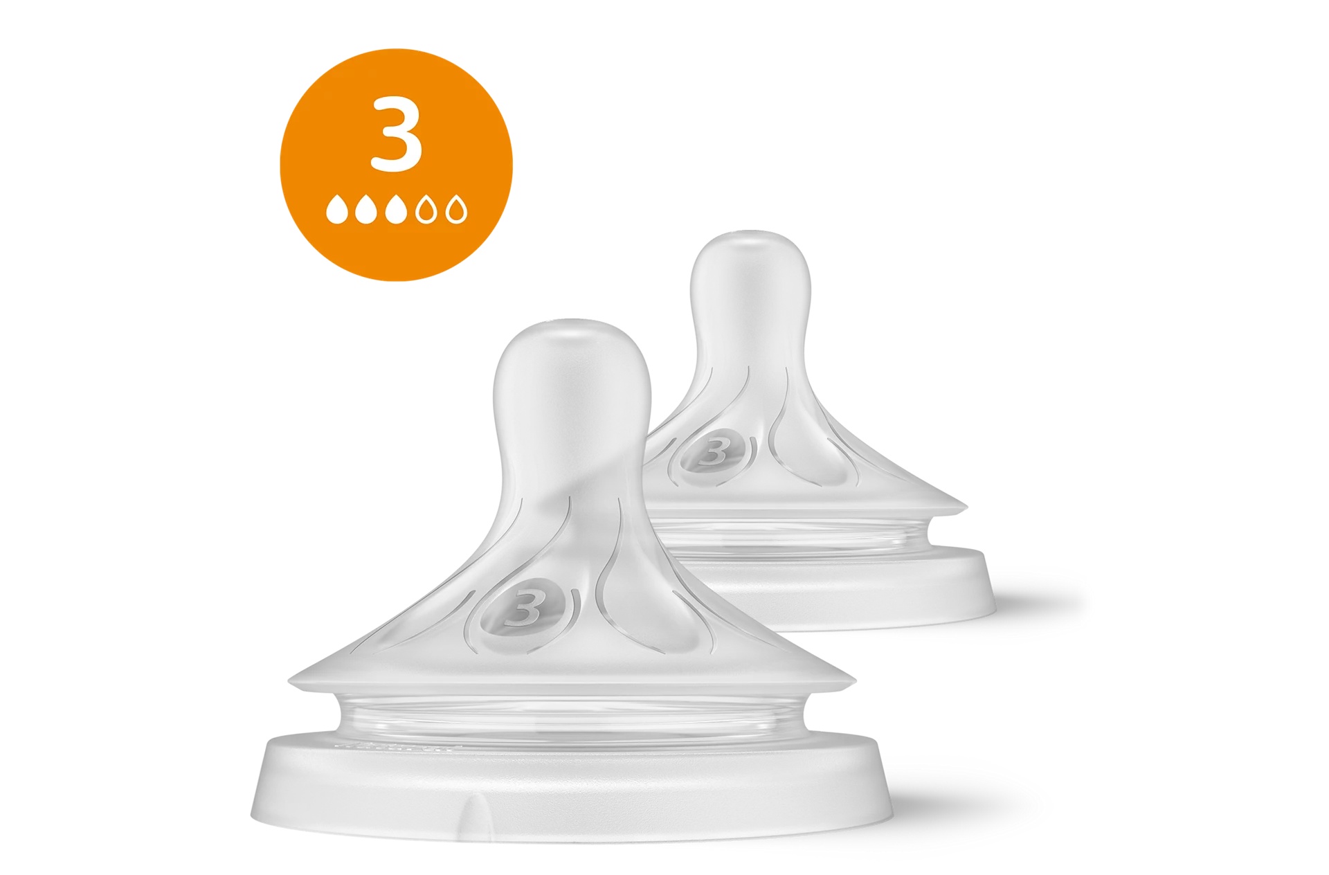 E-shop Cumlík Philips Avent Natural Response 3 pomalý prietok 1m+, 2 ks SCY963/02