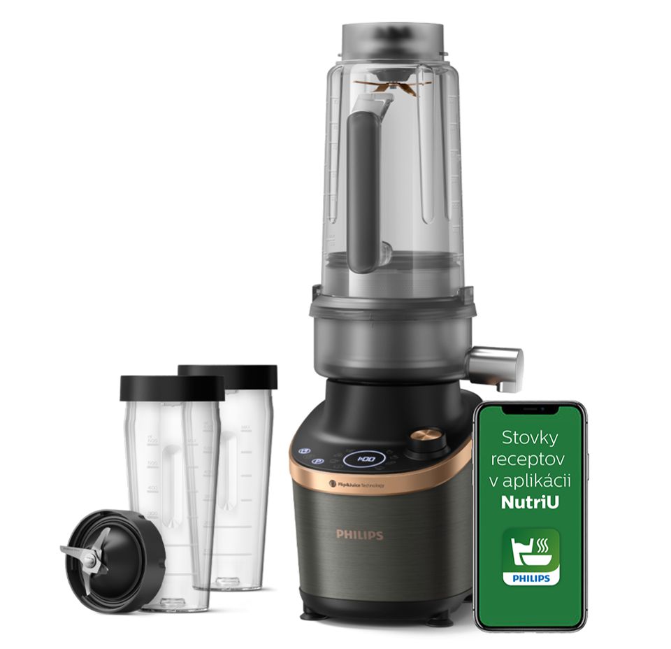 E-shop Flip & Juice Vysokorýchlostný mixér s odšťavovacím modulom Philips HR3770/10