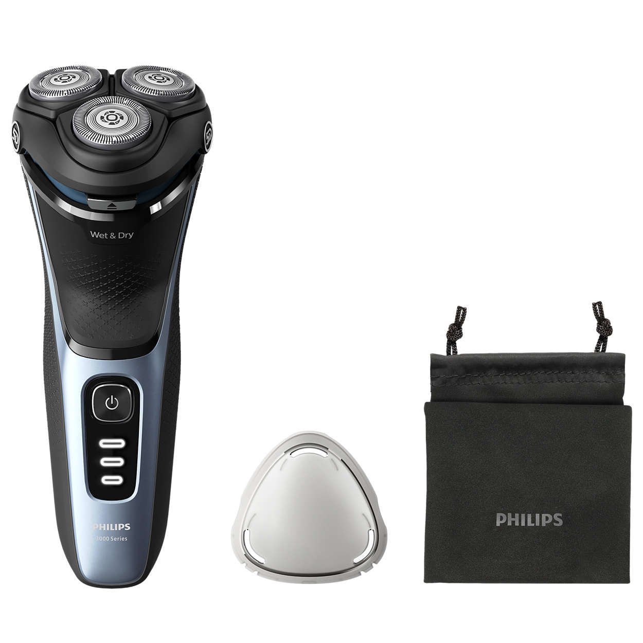 E-shop Pánsky elektrický holiaci strojček Philips Series 3000 na suché a mokré holenie S3243/12