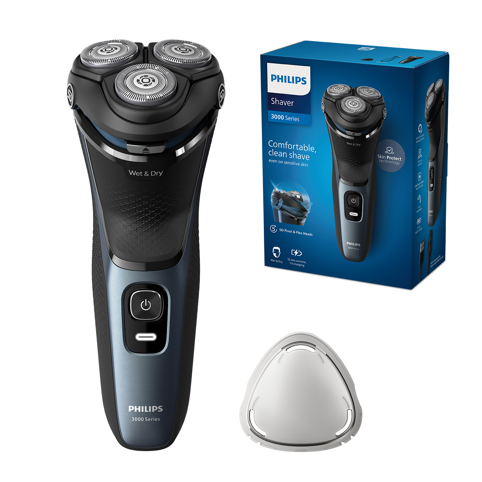Pánsky elektrický holiaci strojček Philips Series 3000 na suché a mokré holenie   S3144/00