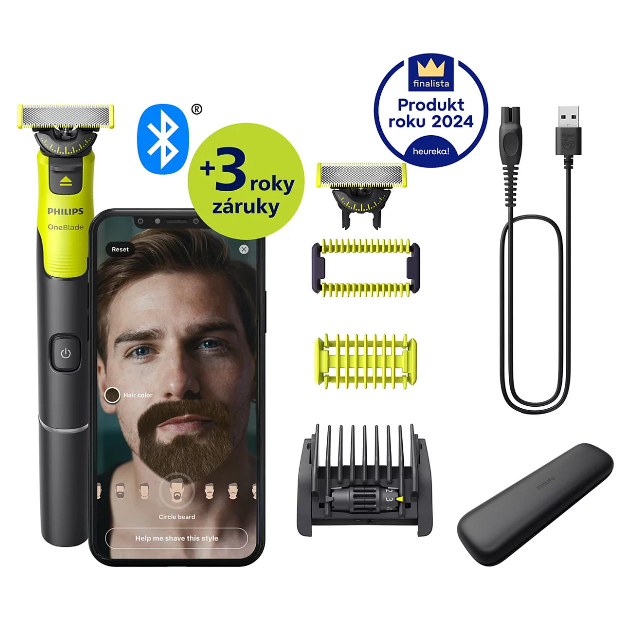E-shop Hybridný zastrihávač Philips OneBlade 360 na tvár a telo QP4631/65