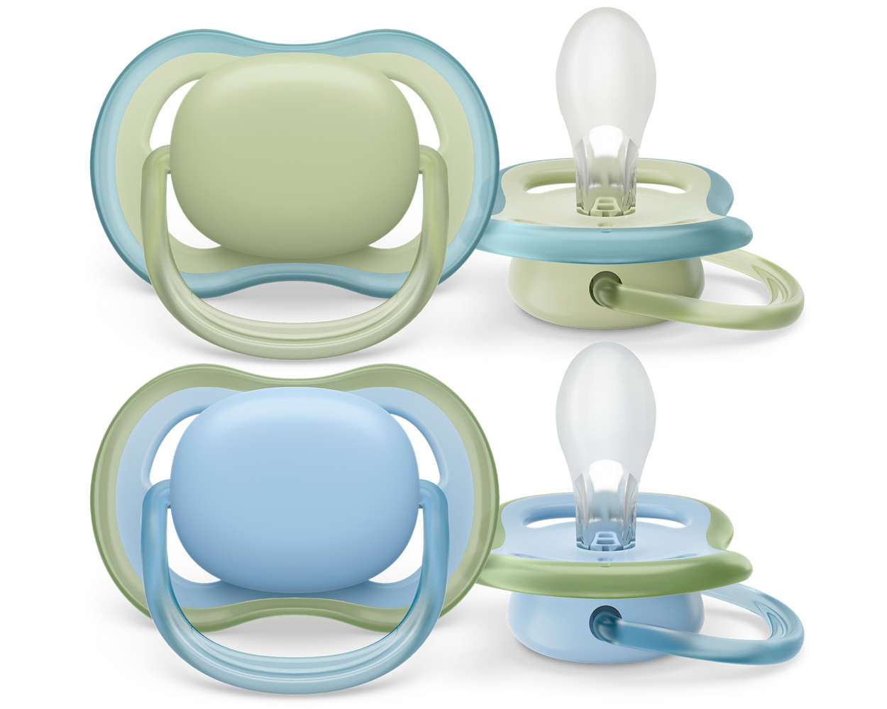 E-shop Cumlík Philips Avent Ultra air 0-6m, modrá/zelená chlapec, 2ks SCF085/21