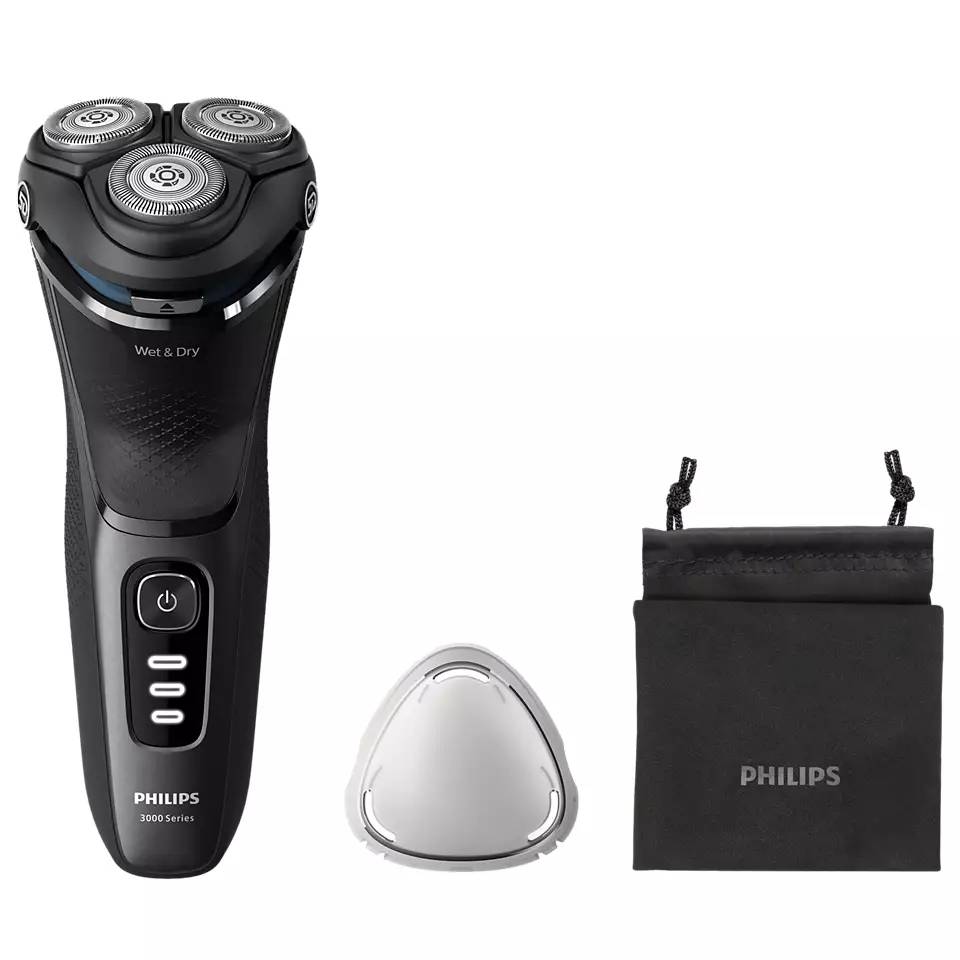 E-shop Pánsky elektrický holiaci strojček Philips Series 3000 na suché a mokré holenie S3244/12