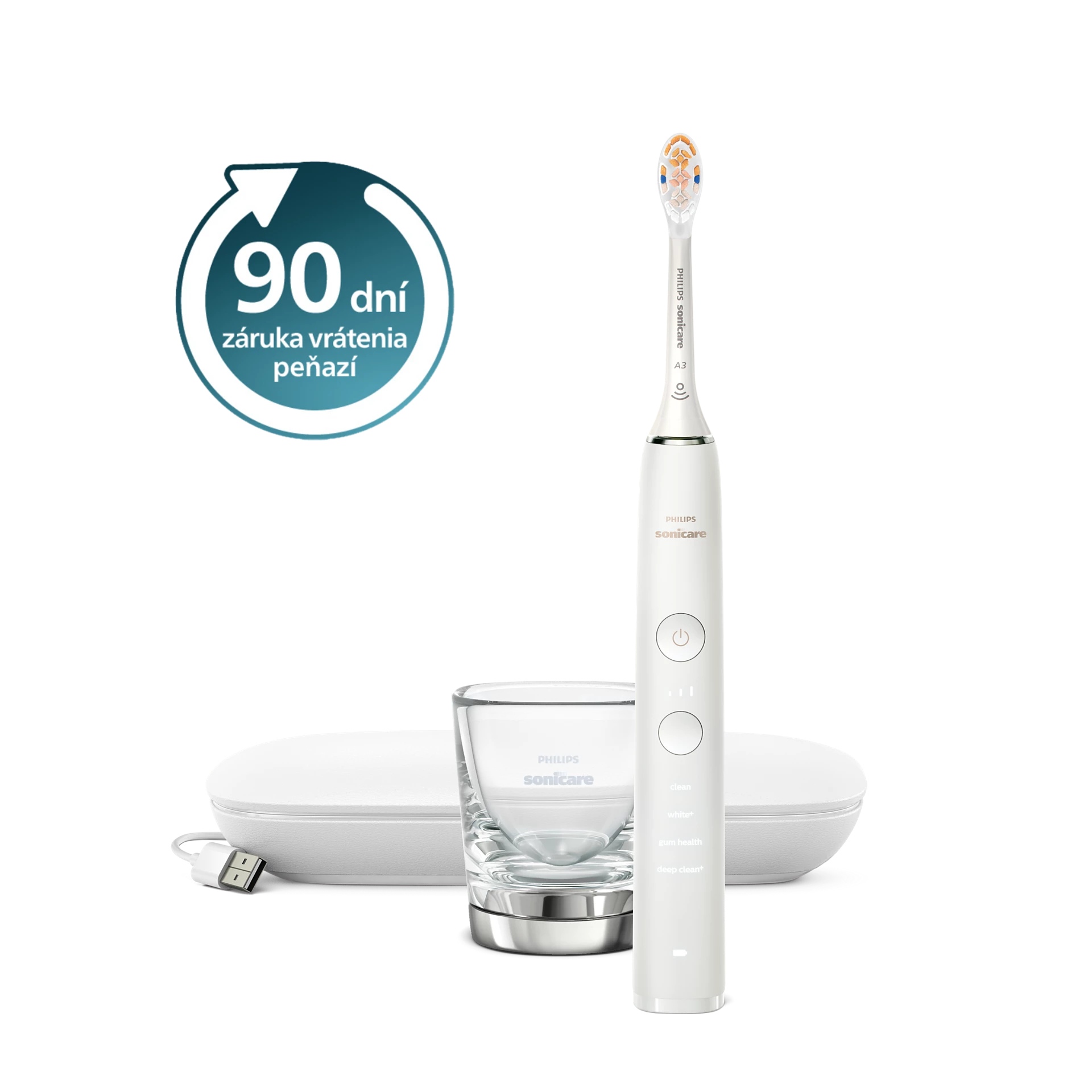 E-shop Sonická zubná kefka Philips Sonicare 9000 DiamondClean White HX9911/19