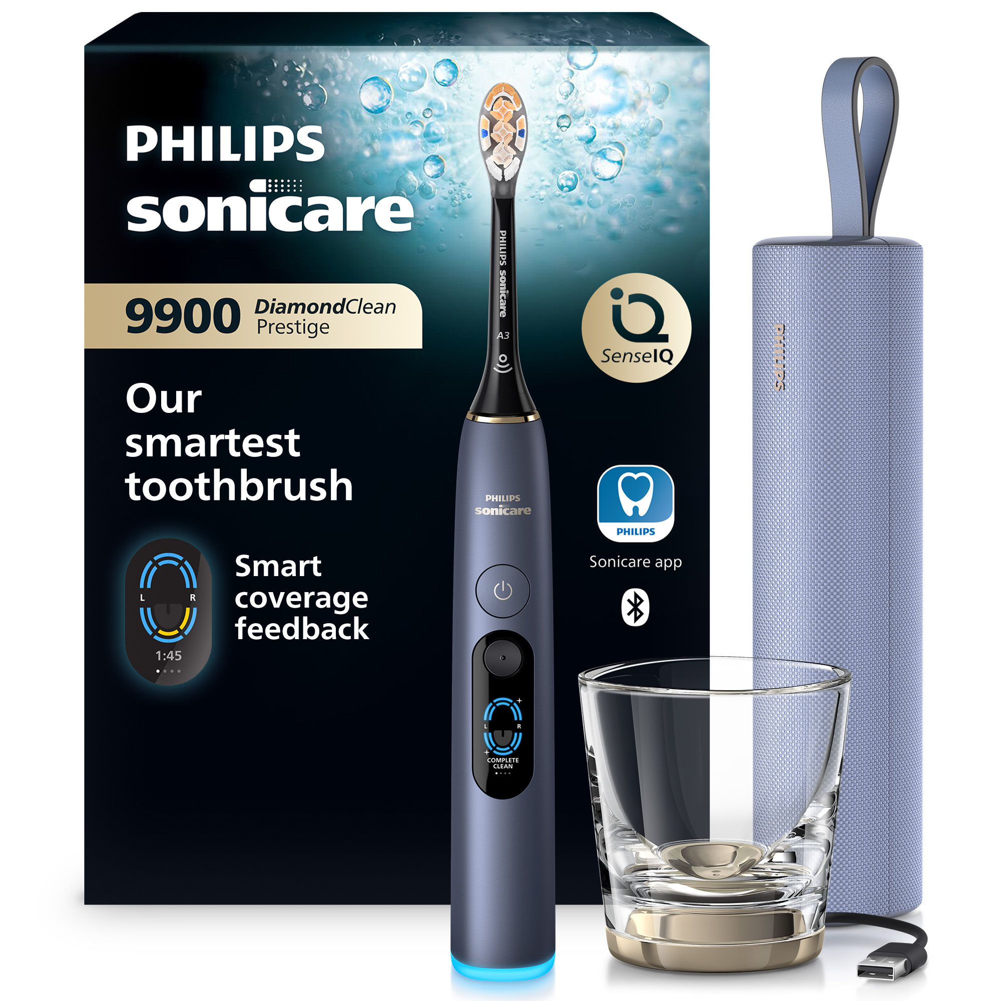 Sonická elektrická zubná kefka Philips Sonicare 9900 HX9813/98