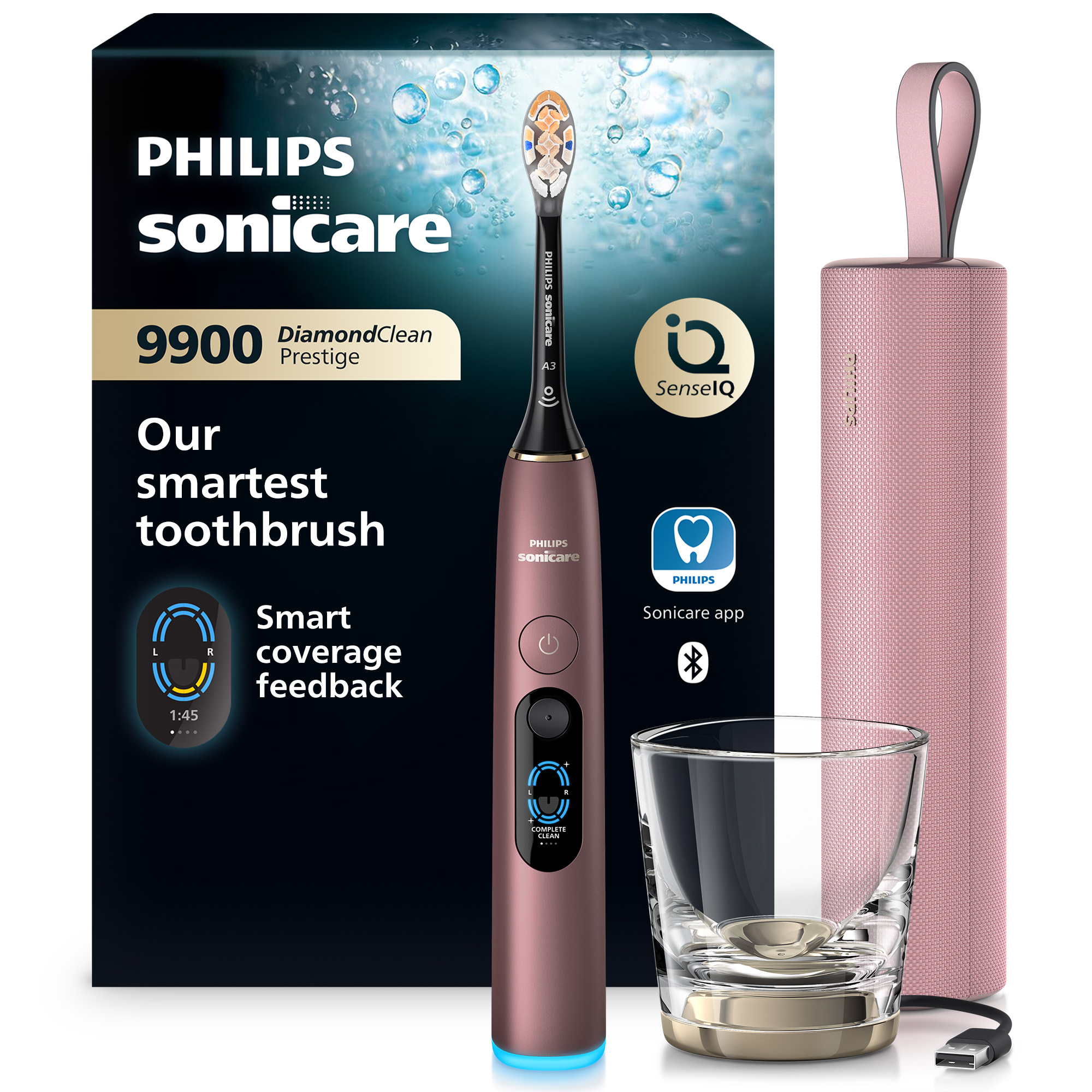 Sonická elektrická zubná kefka Philips Sonicare 9900 HX9813/95