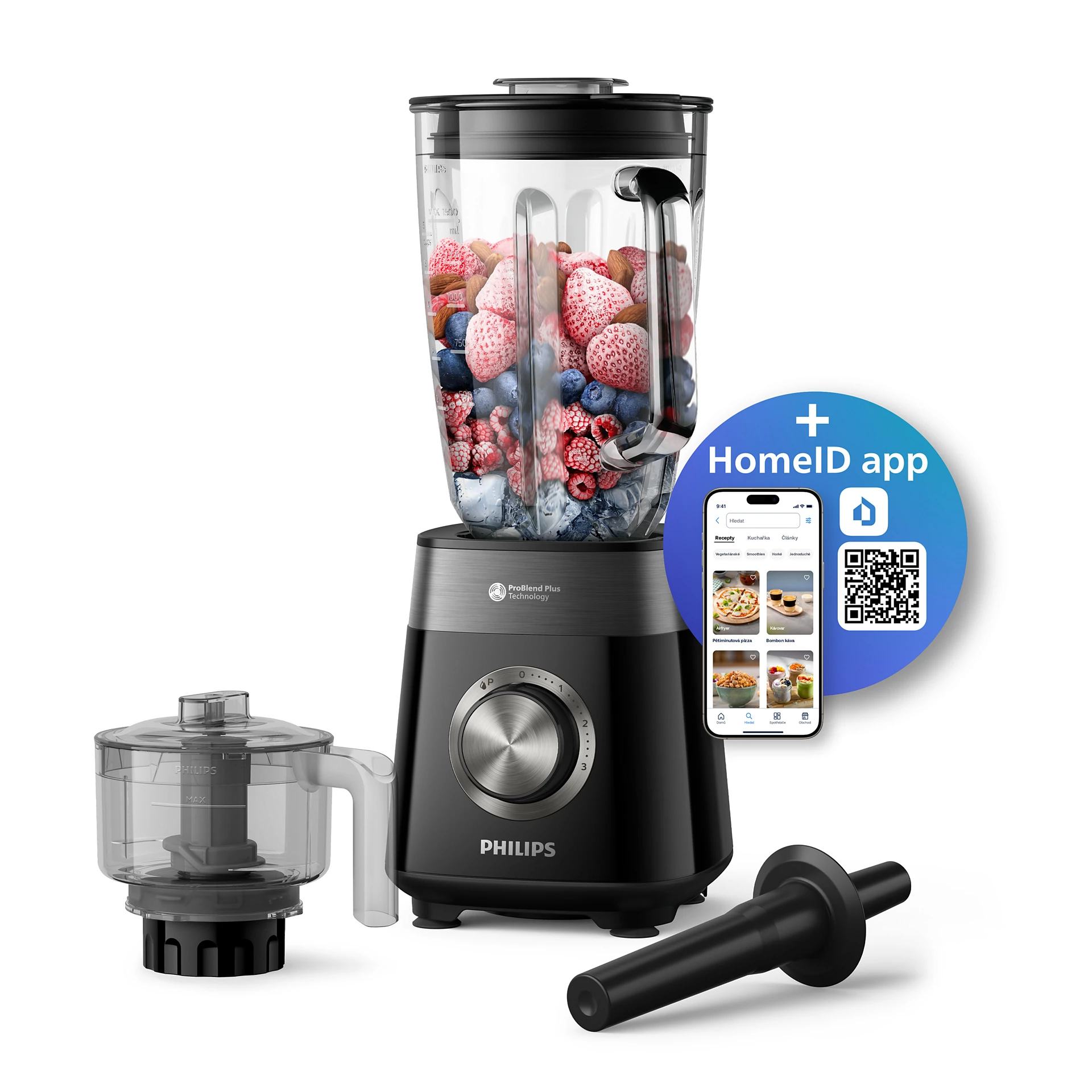E-shop Philips Series 5000 Stolný mixér so sekáčikom HR3032/00
