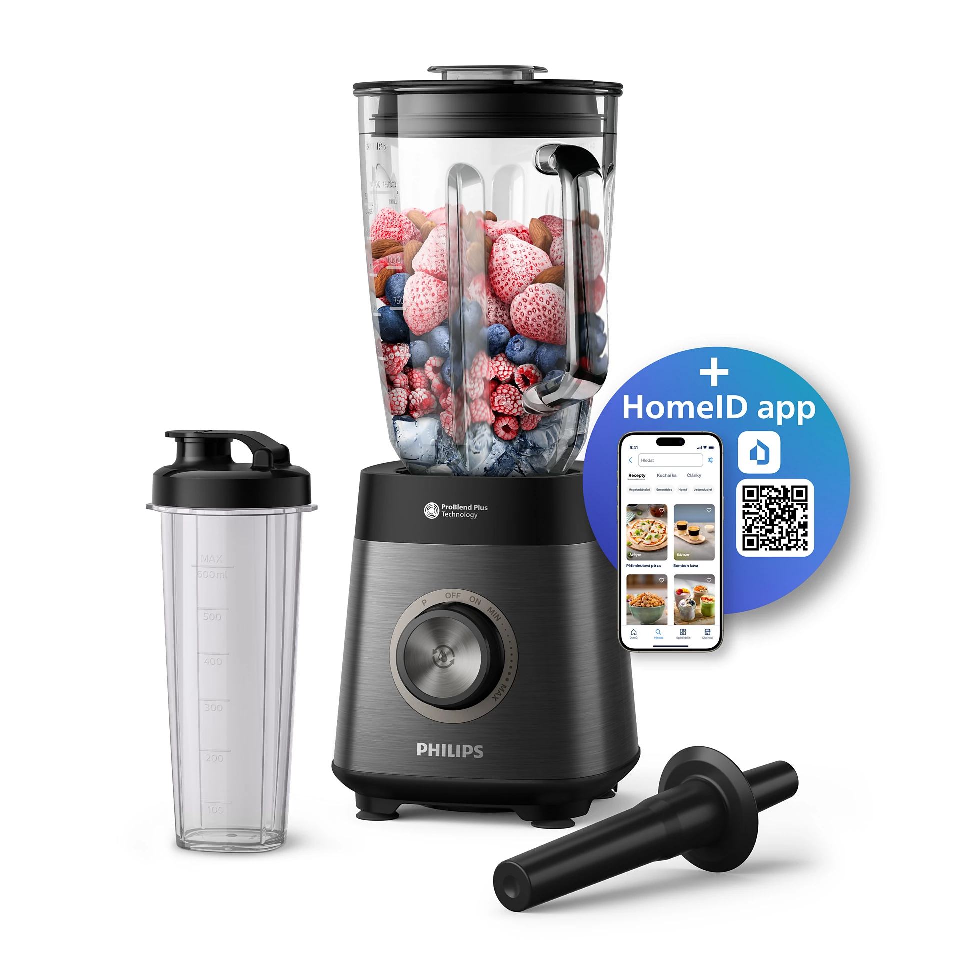 E-shop Philips Series 5000 Stolný mixér s fľašou HR3041/00