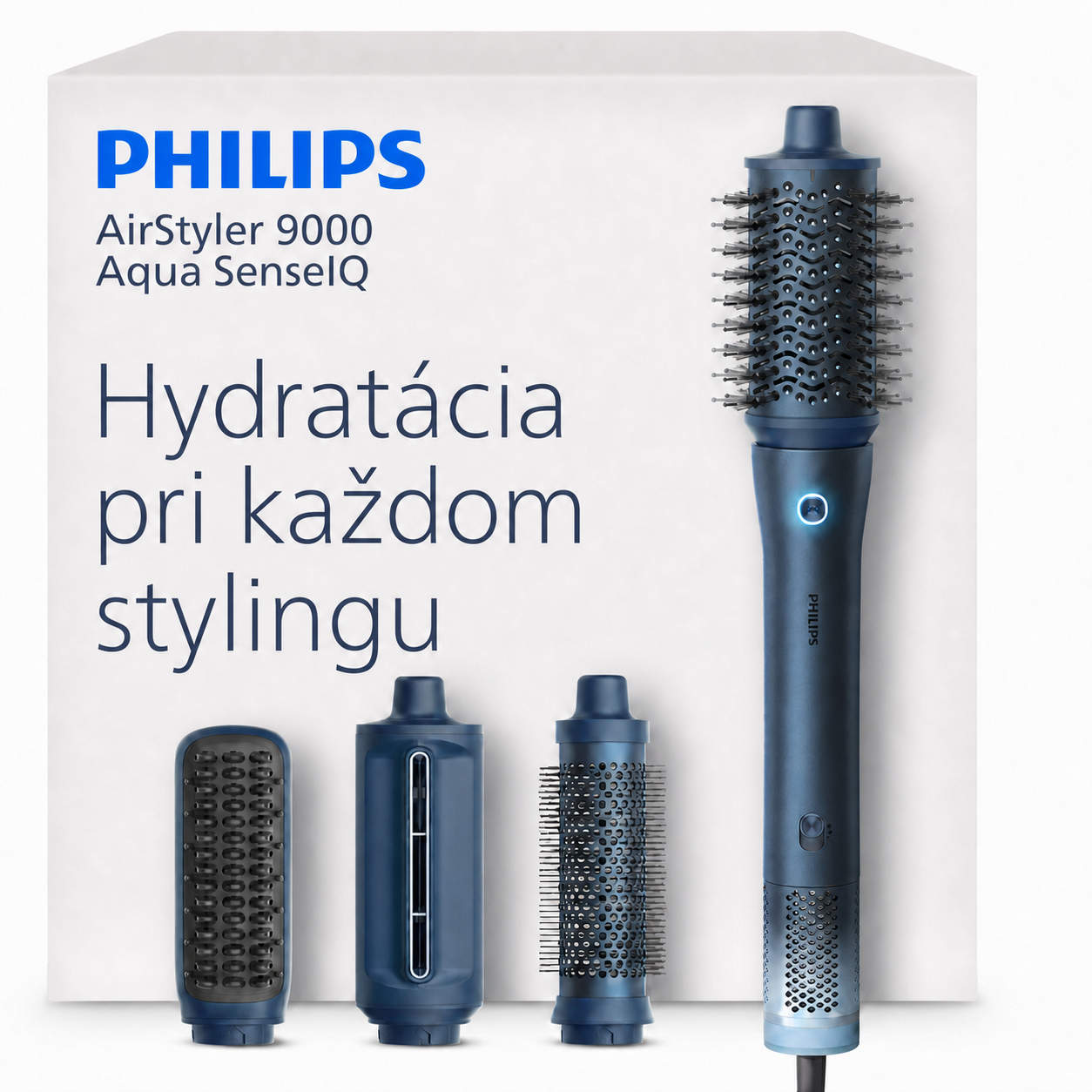 Teplovzdušná kulma Philips Aqua Edition Airstyler 9000 s technológiou Aqua SenseIQ BHA956/00