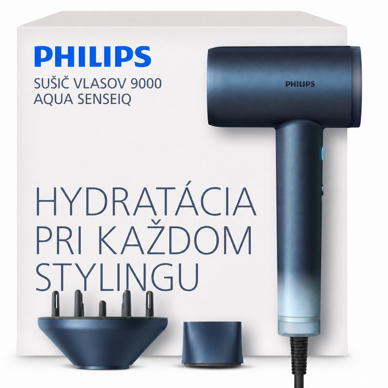 Sušič vlasov Philips Aqua Edition 9000 s technológiou Aqua SenseIQ BHS956/00