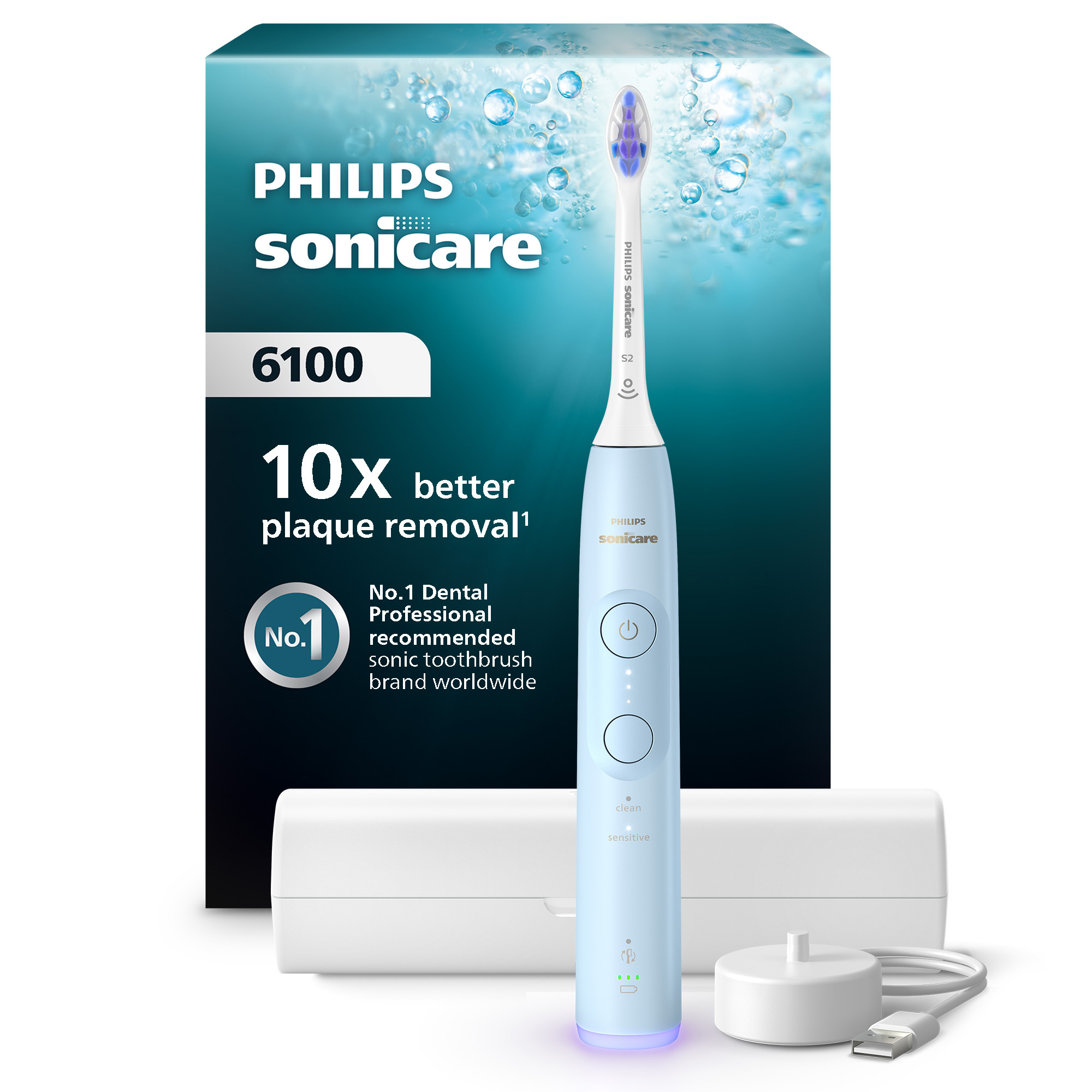 Sonická zubná kefka Philips Sonicare 6100 Baby Blue HX7406/02