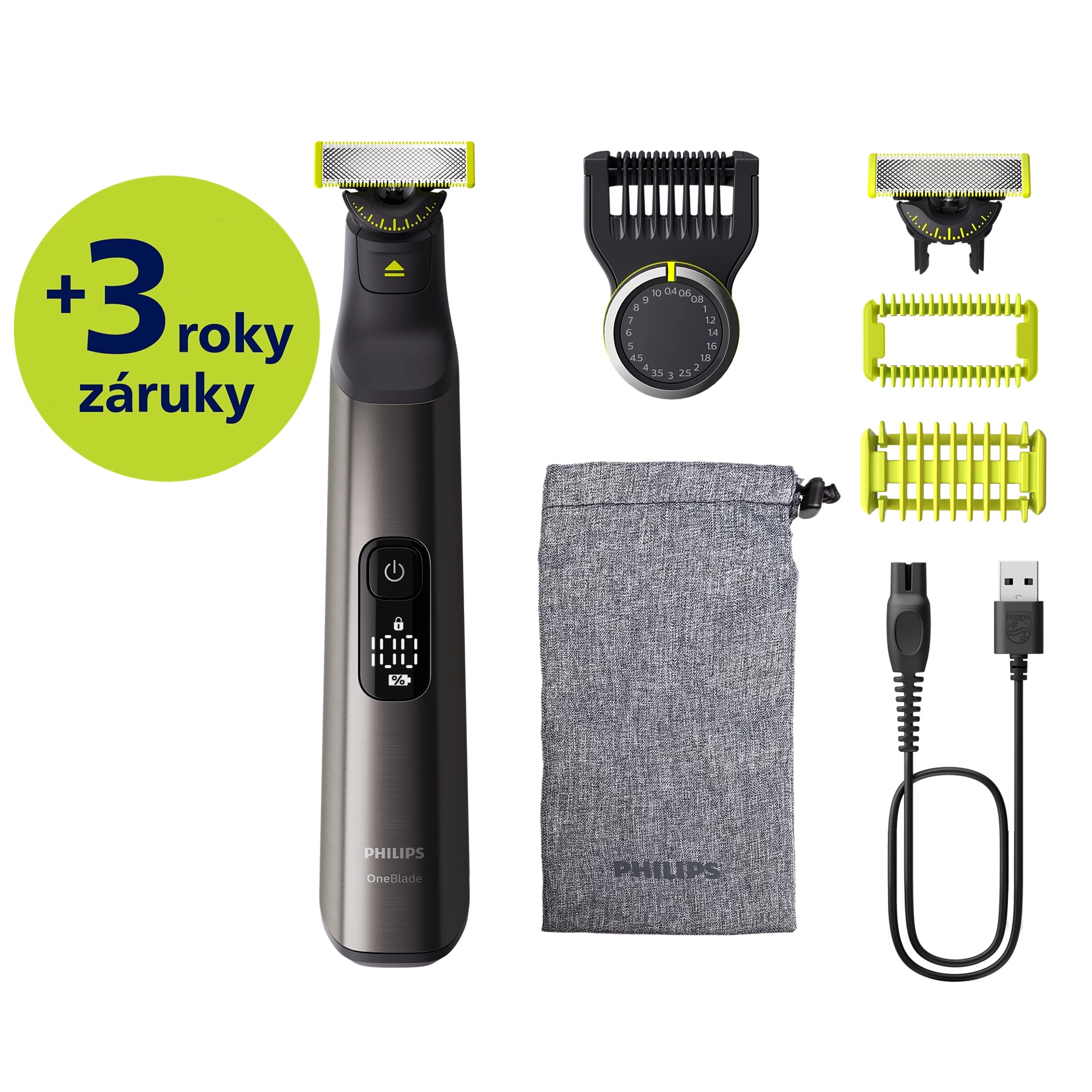 E-shop Hybridný zastrihávač Philips OneBlade Pro 360 na tvár a telo QP6552/30