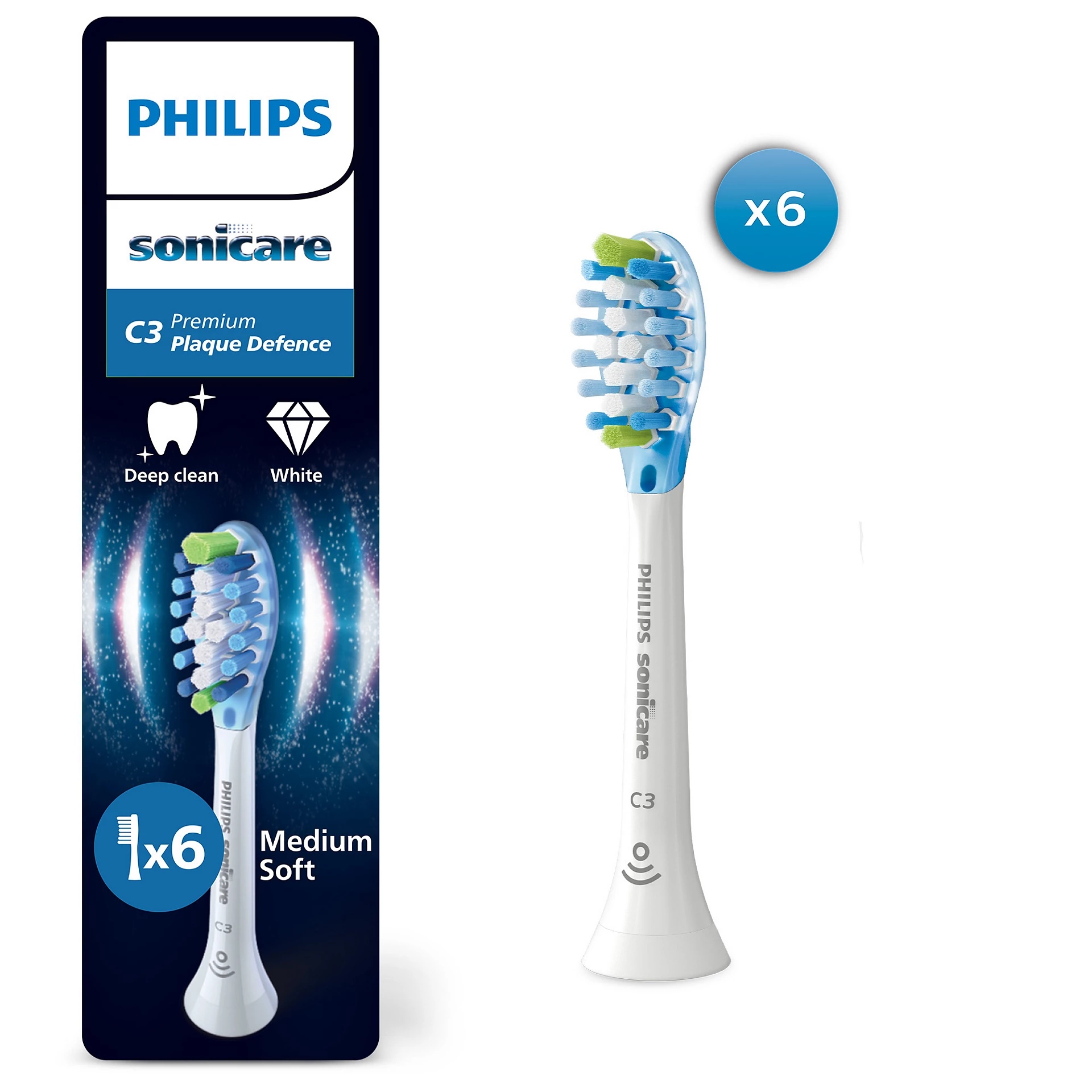 E-shop Náhradná hlavica Philips Sonicare Premium Plaque Defense 6ks, White HX9046/87