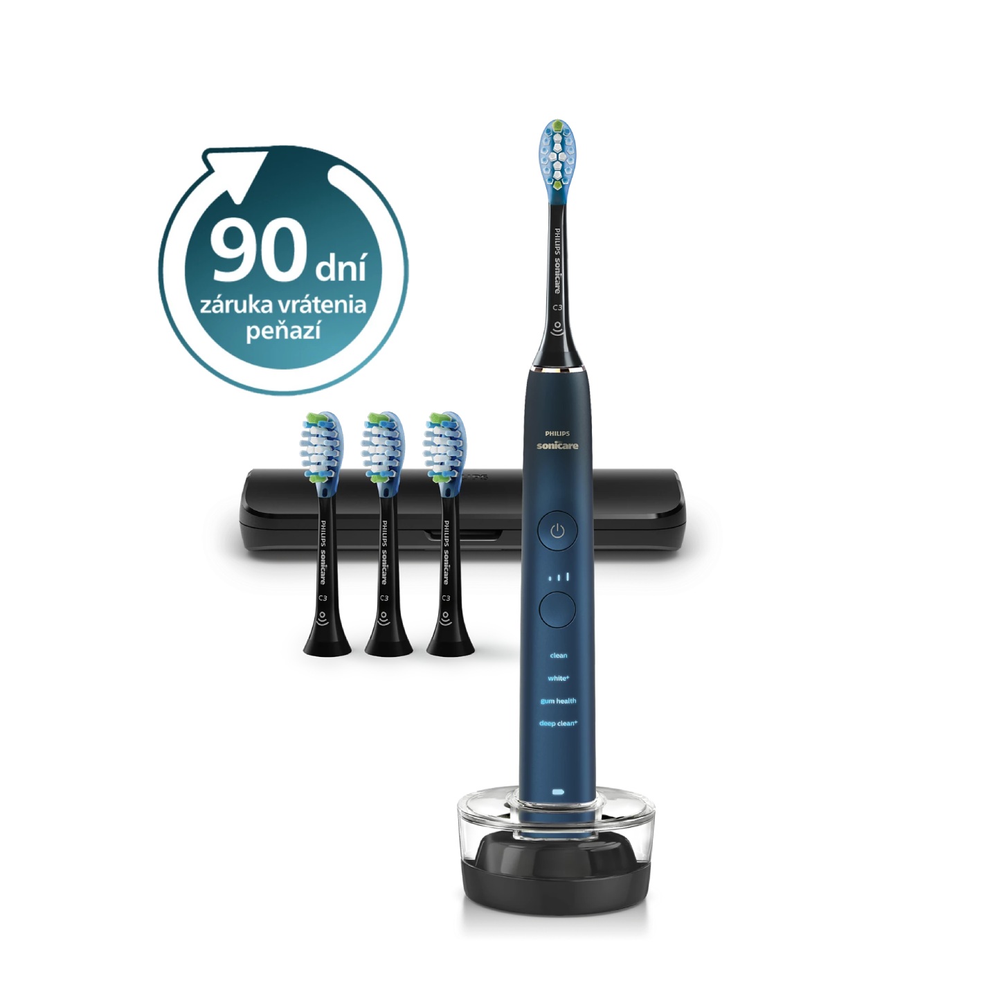 E-shop Sonická zubná kefka Philips Sonicare 9000 DiamondClean Navy Blue HX9911/89
