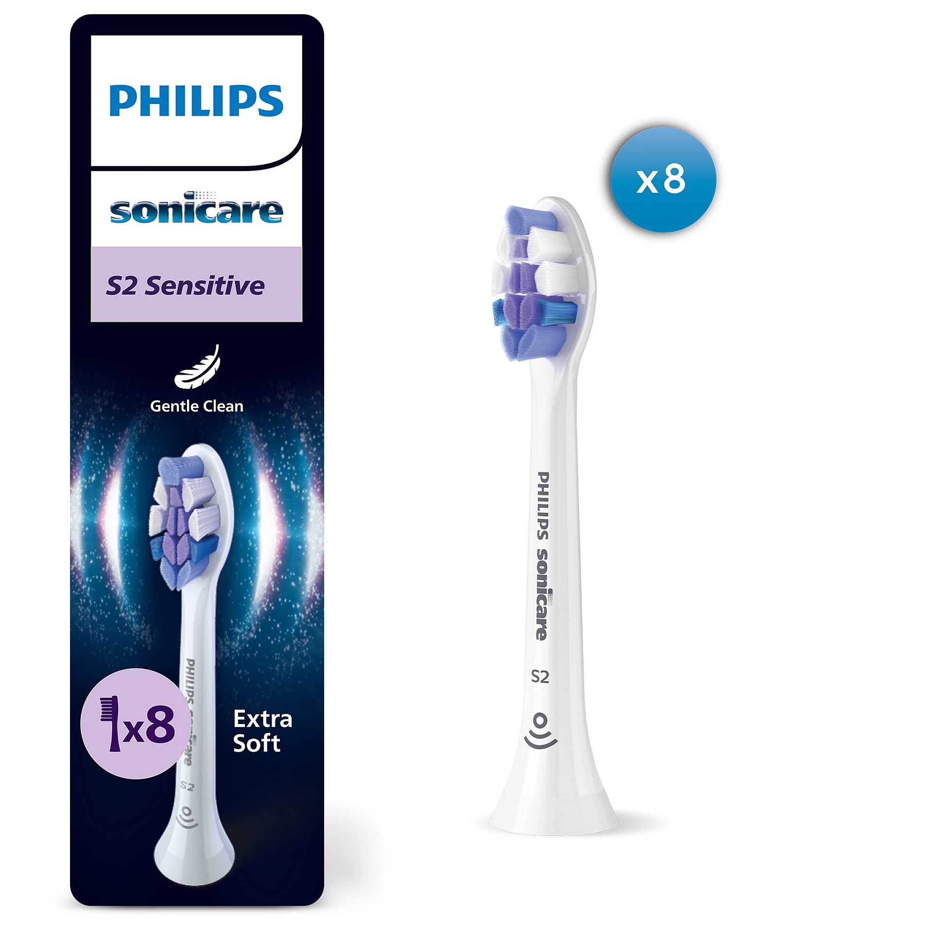 E-shop Náhradná hlavica Philips Sonicare Sensitive 8ks, White HX6058/87