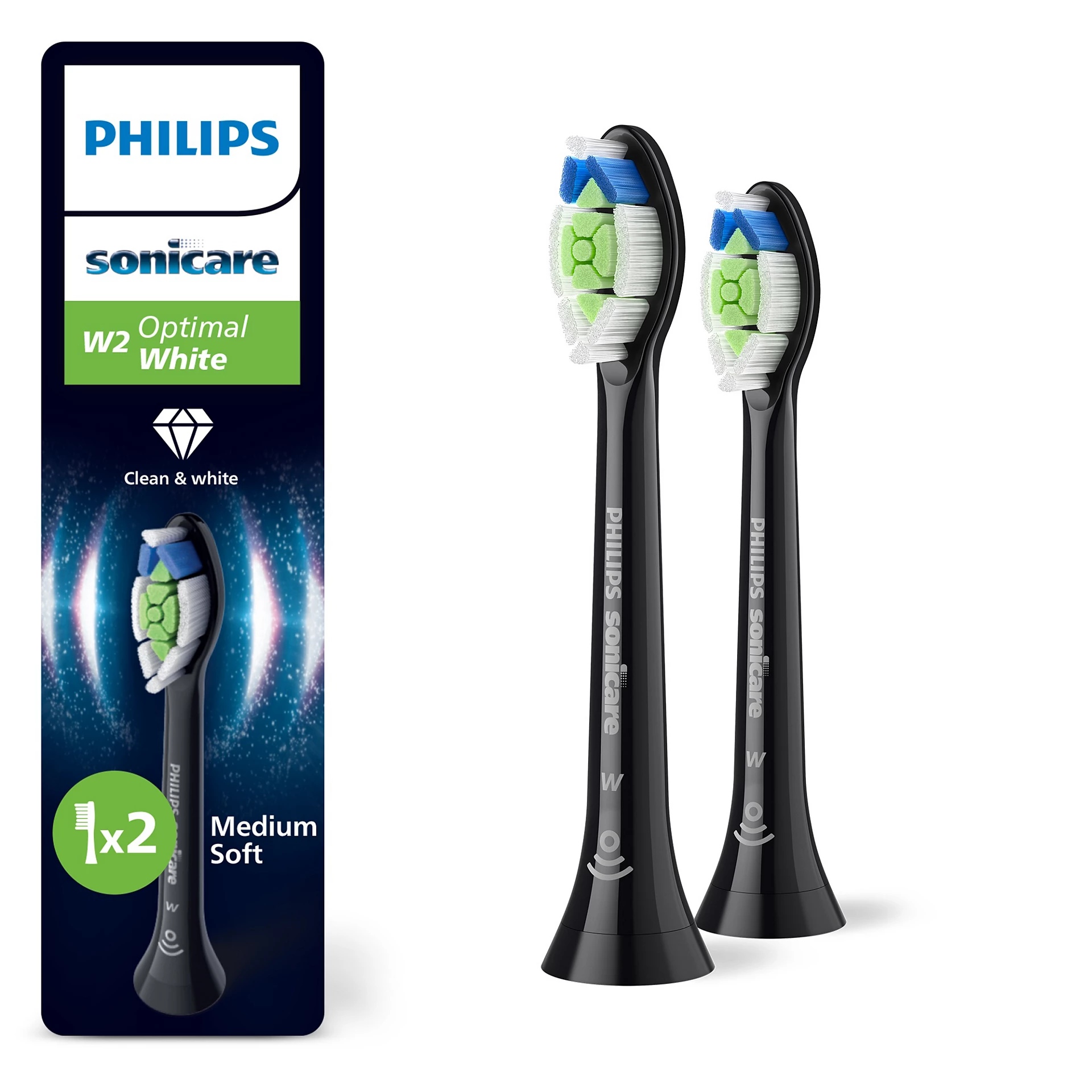 E-shop Náhradná hlavica Philips Sonicare Optimal White 2ks, Black HX6062/88