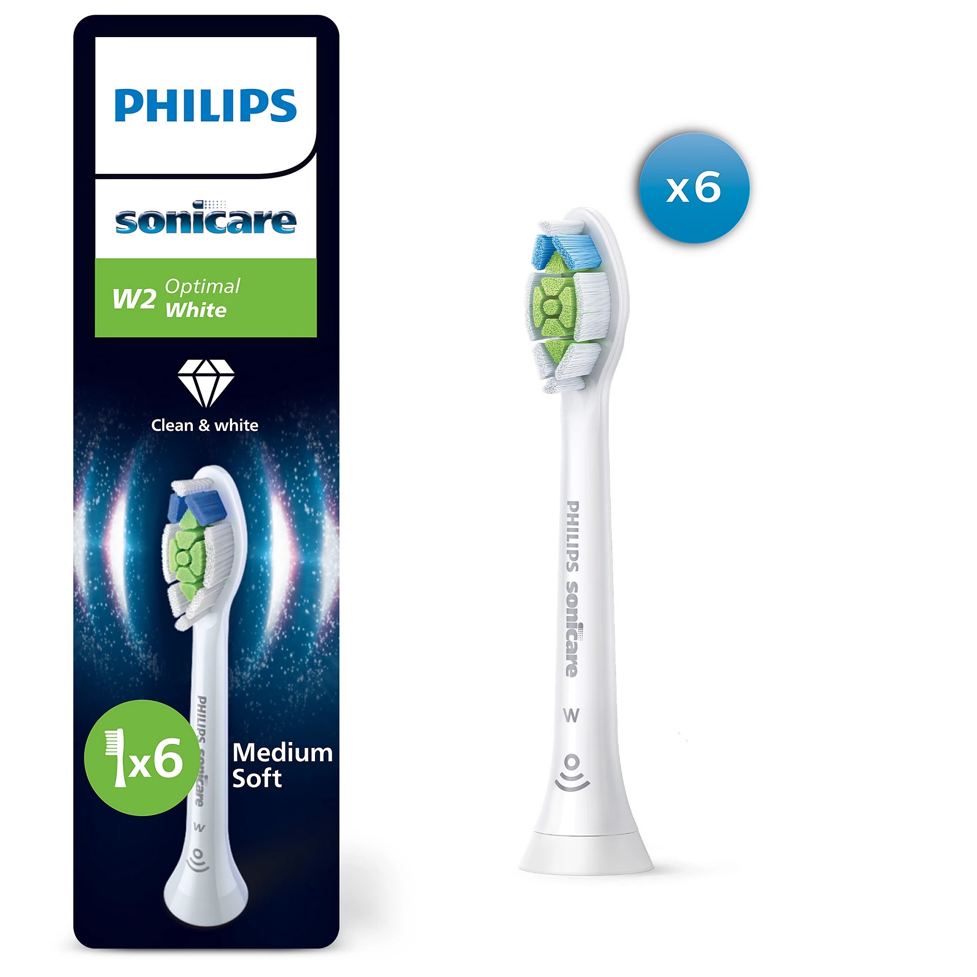 E-shop Náhradná hlavica Philips Sonicare Optimal White 6ks, White HX6066/87