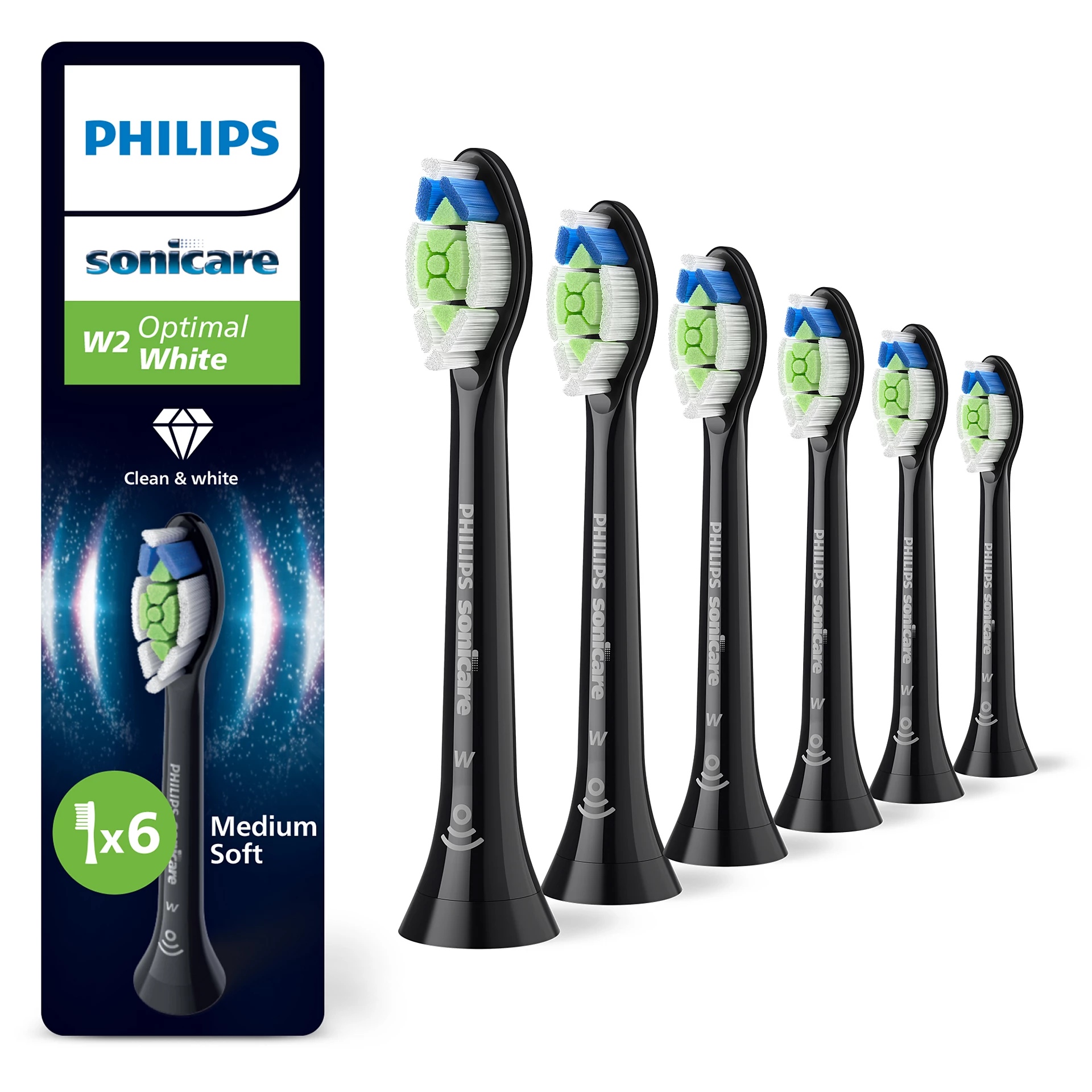 E-shop Náhradná hlavica Philips Sonicare Optimal White 6ks, Black HX6066/88