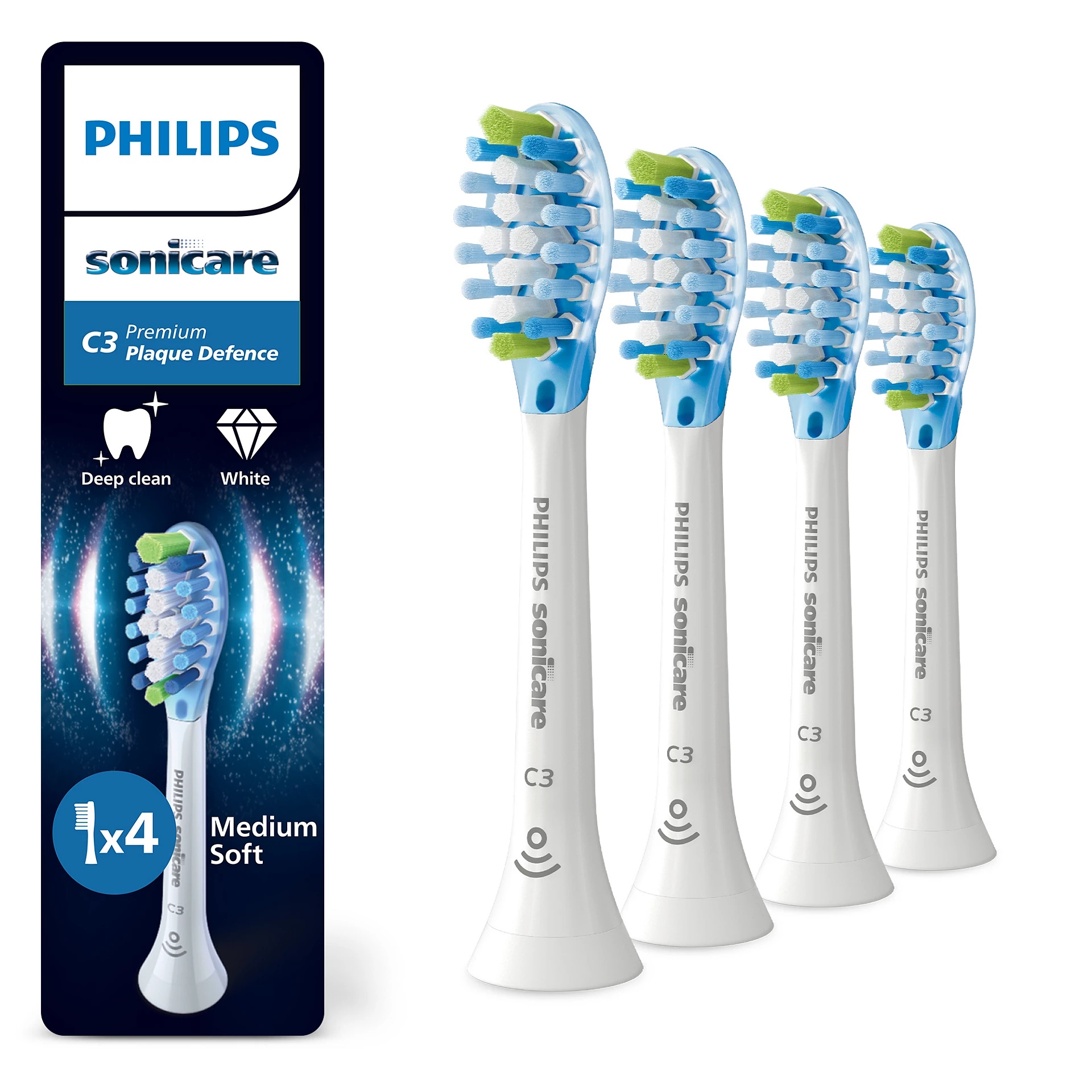 E-shop Náhradná hlavica Philips Sonicare Premium Plaque Defense 4ks, White HX9044/87