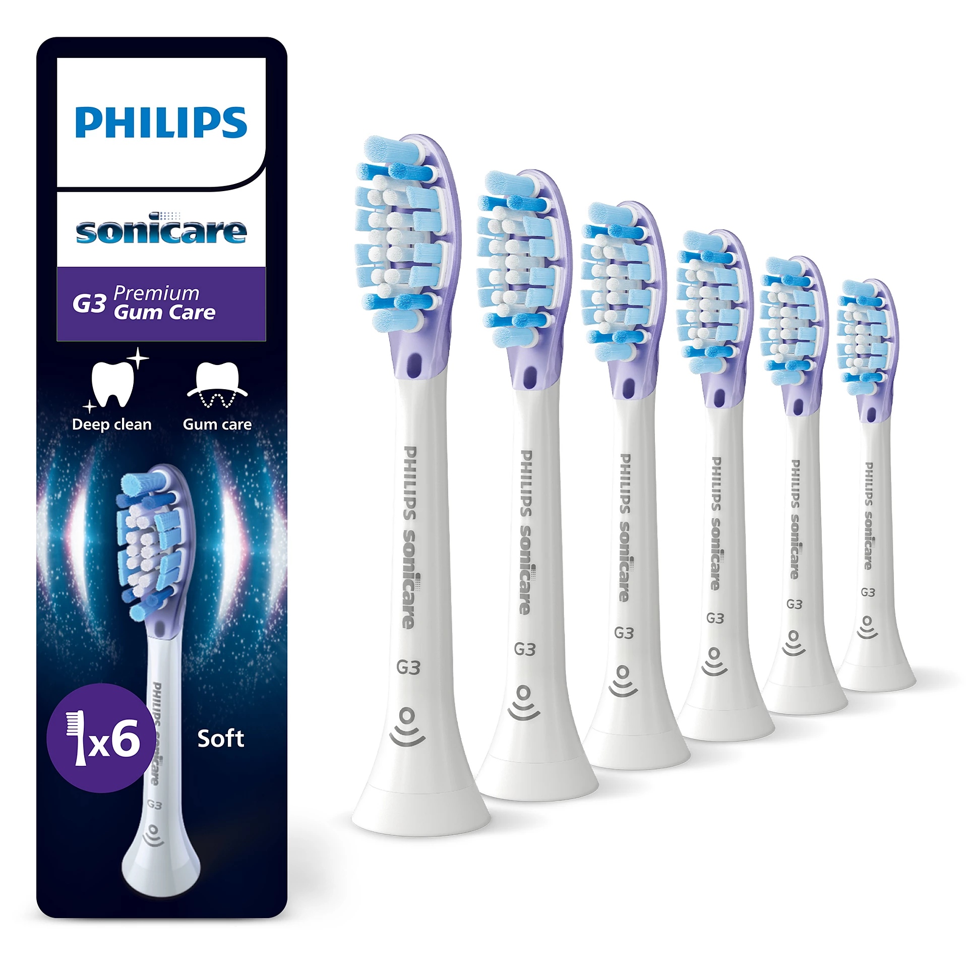E-shop Náhradná hlavica Philips Sonicare Premium Gum Care 6ks, White HX9056/87