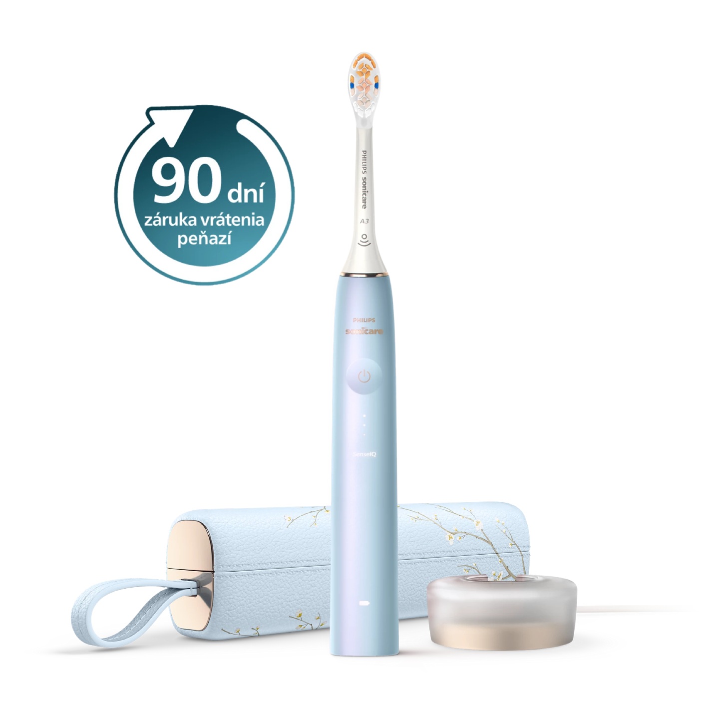 E-shop Sonická zubná kefka Philips Sonicare 9900 DiamondClean Prestige Limited Edition s aplikáciou Baby Blue HX9997/32