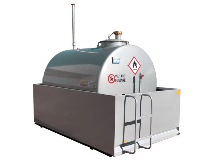 Ocelová nádrž na naftu GE se záchytnou vanou 110 % RIGHETTO SERBATOI