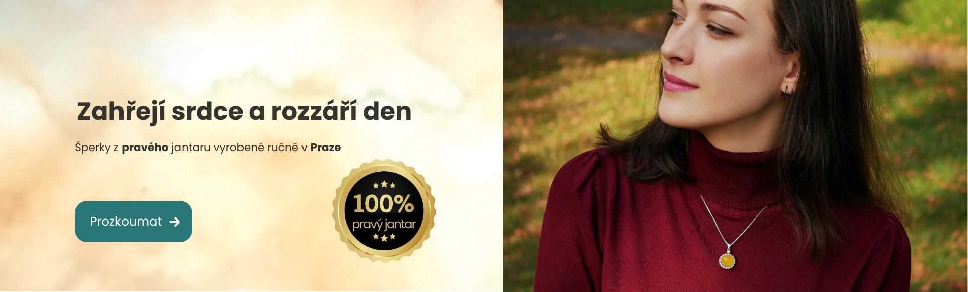 Jantarové šperky vyrobené v Praze