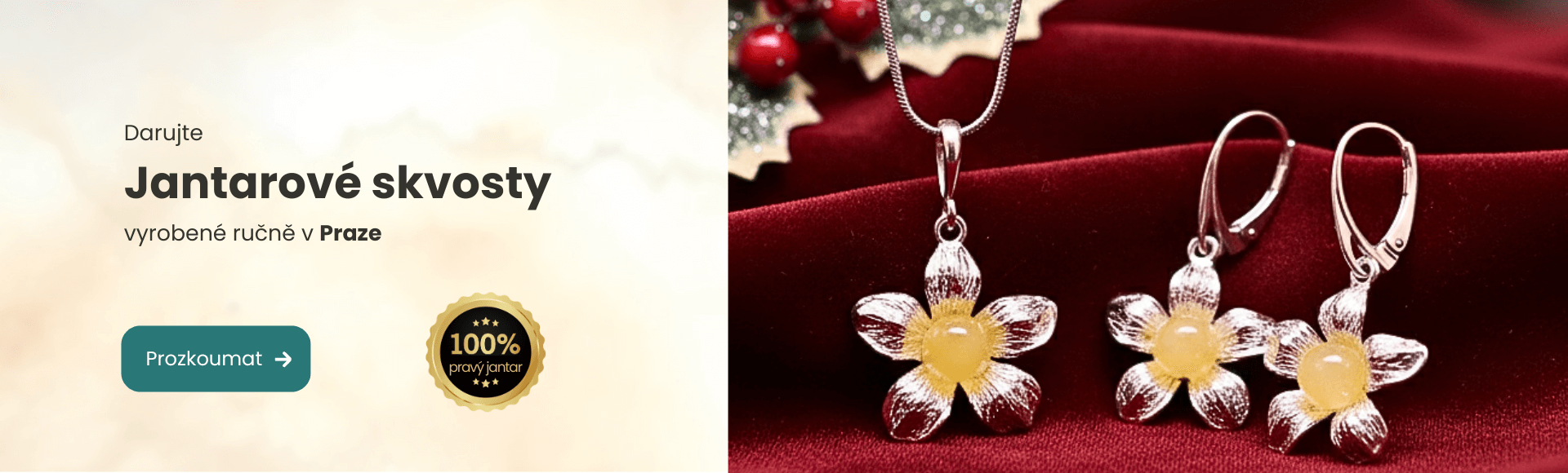 Jantarové skvosty vyrobené v Praze